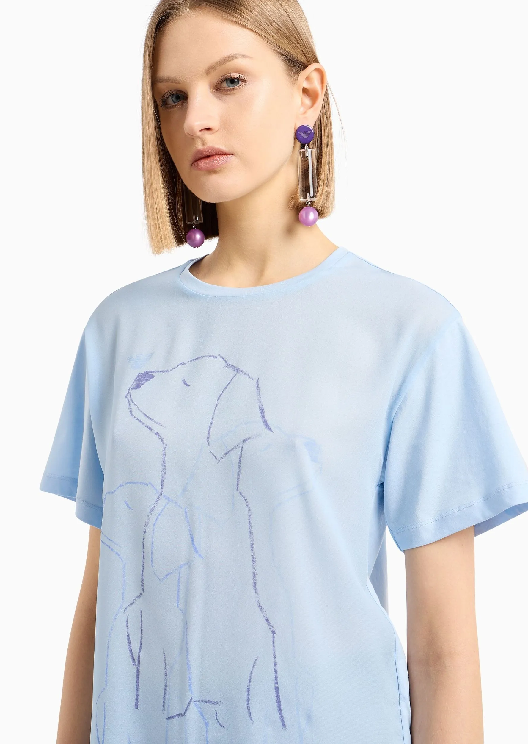 Футболка Relaxed Fit для женщин (475677), цвет Синий - №5