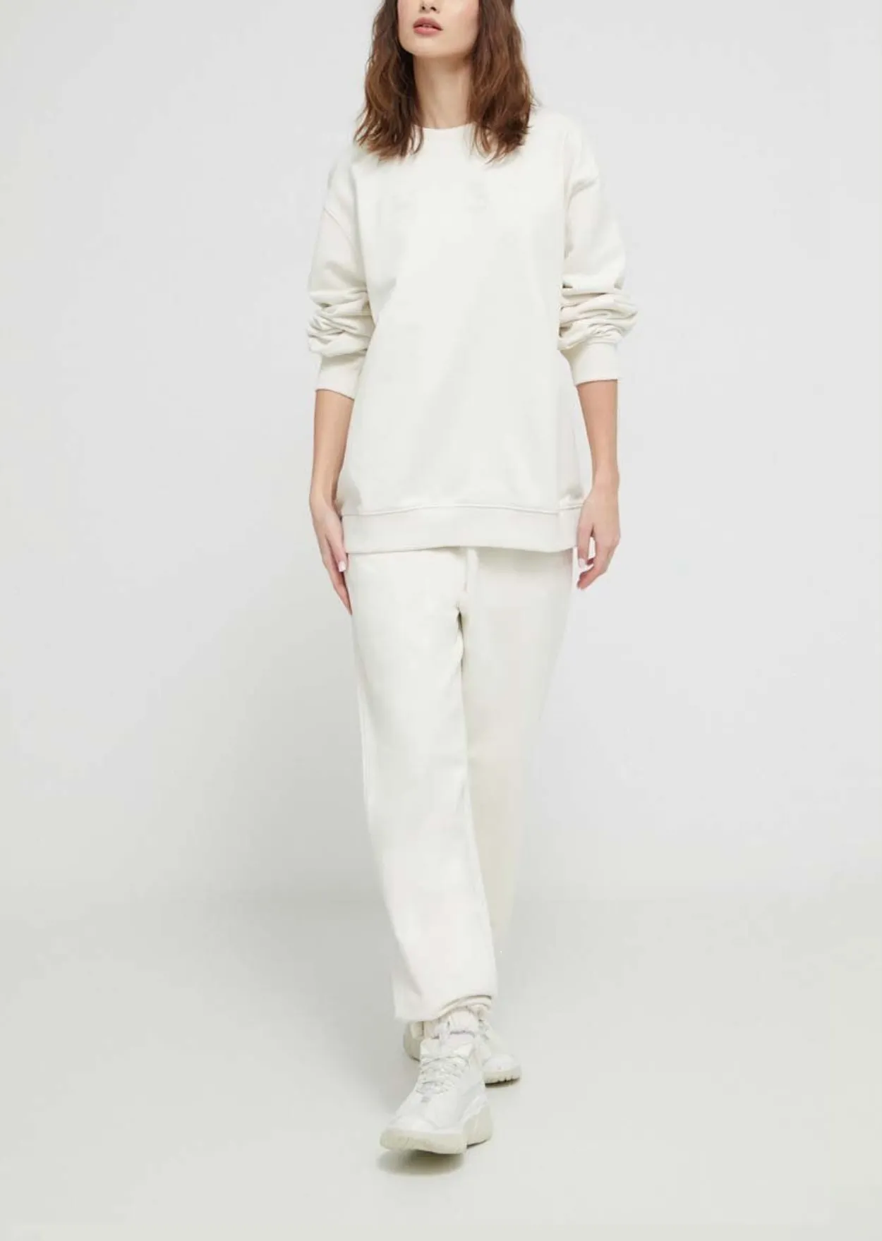 Брюки джерсі Relaxed Fit Висока для жінок (476274), колір Молочний - №2