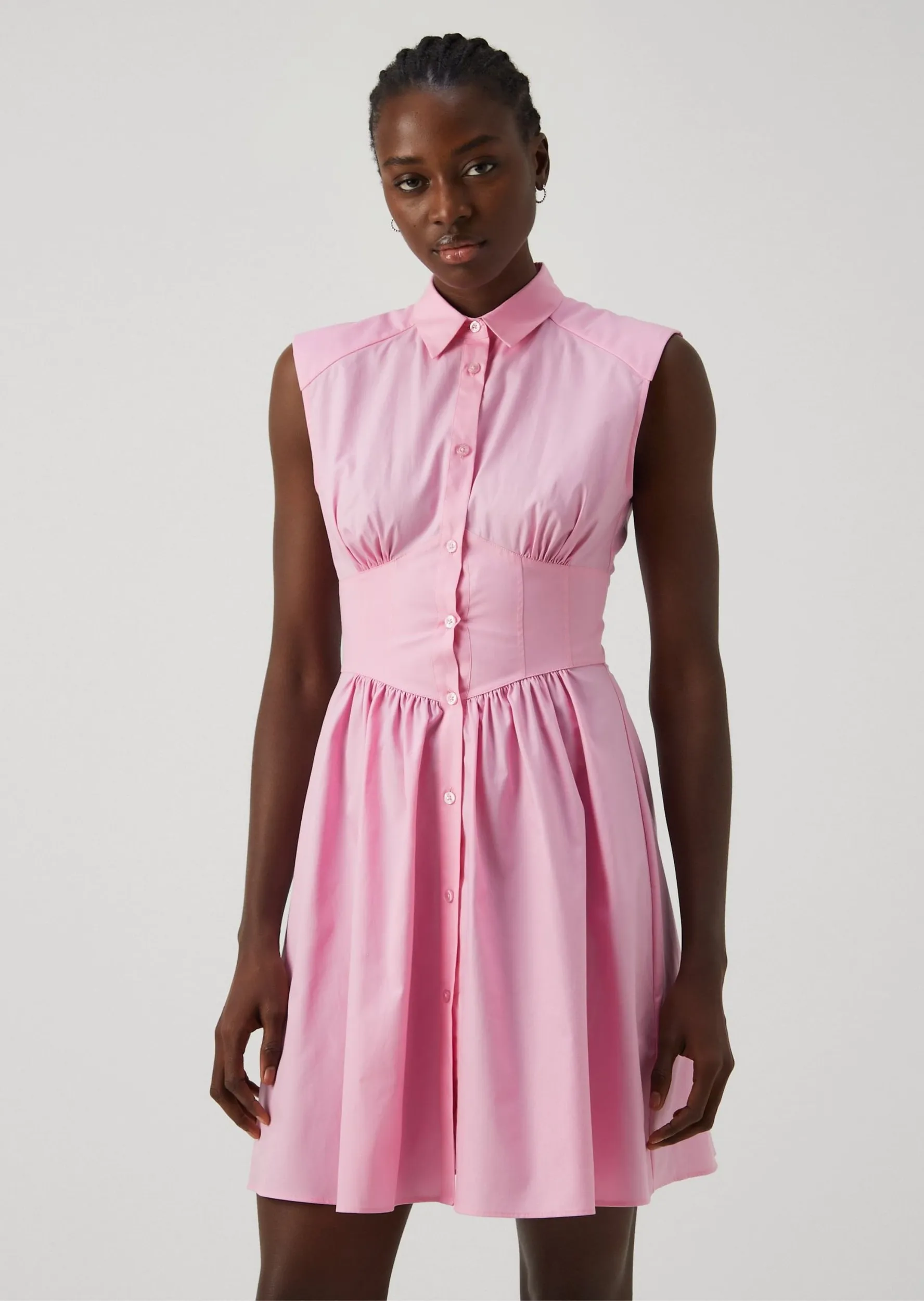 Сукні міді Slim Fit для жінок (476277), колір Рожевий - №3