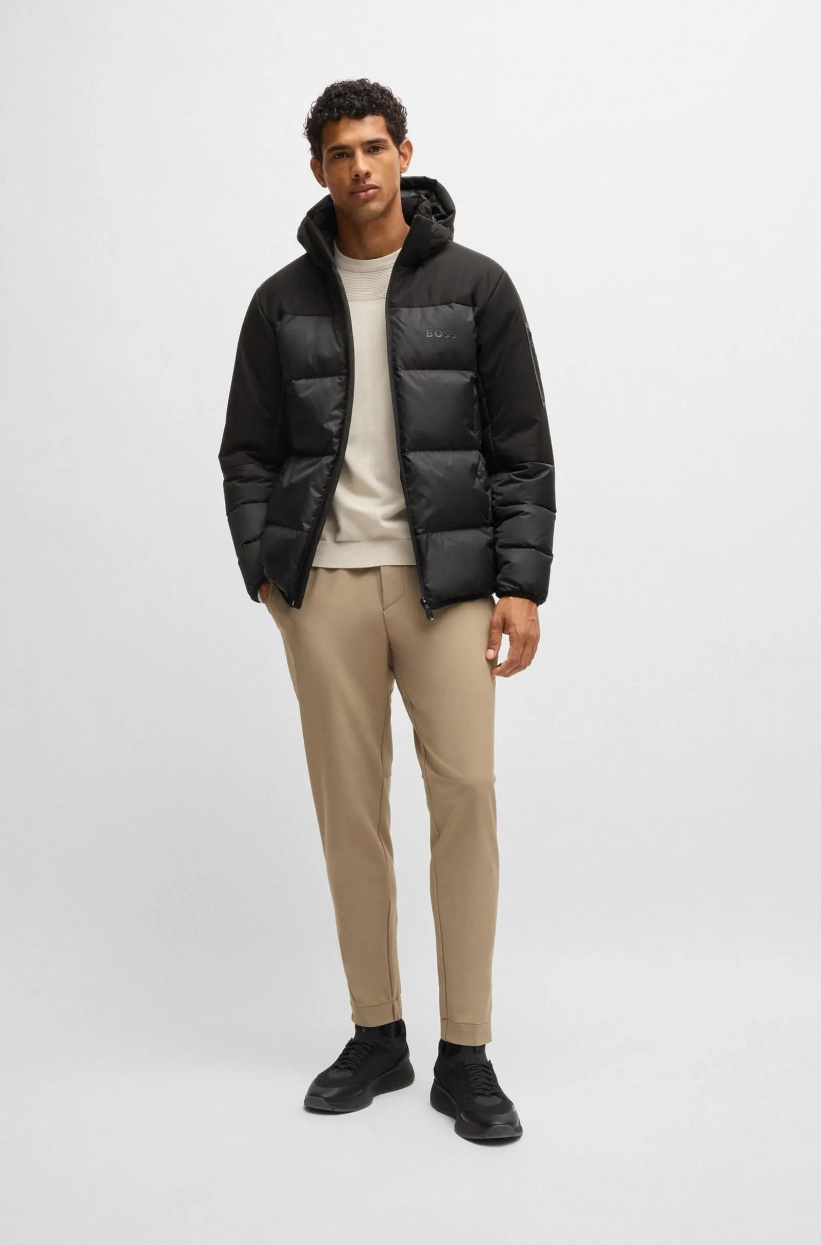 Пуховик Regular Fit для чоловіків (477276), колір Чорний - №3