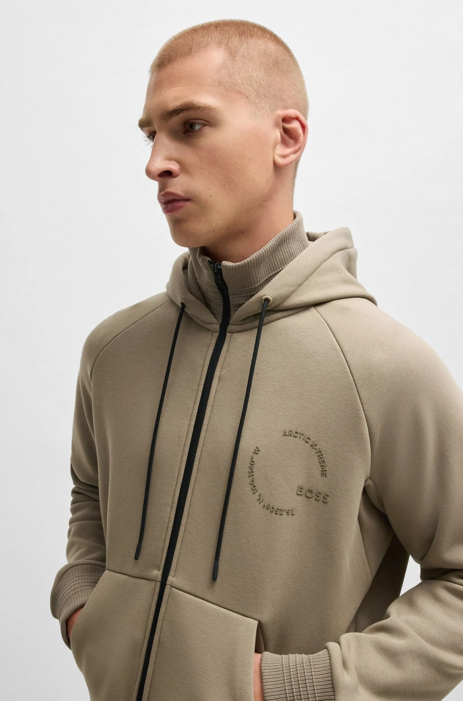 Спортивна кофта Relaxed Fit для чоловіків (477304), колір Бежевий - №5