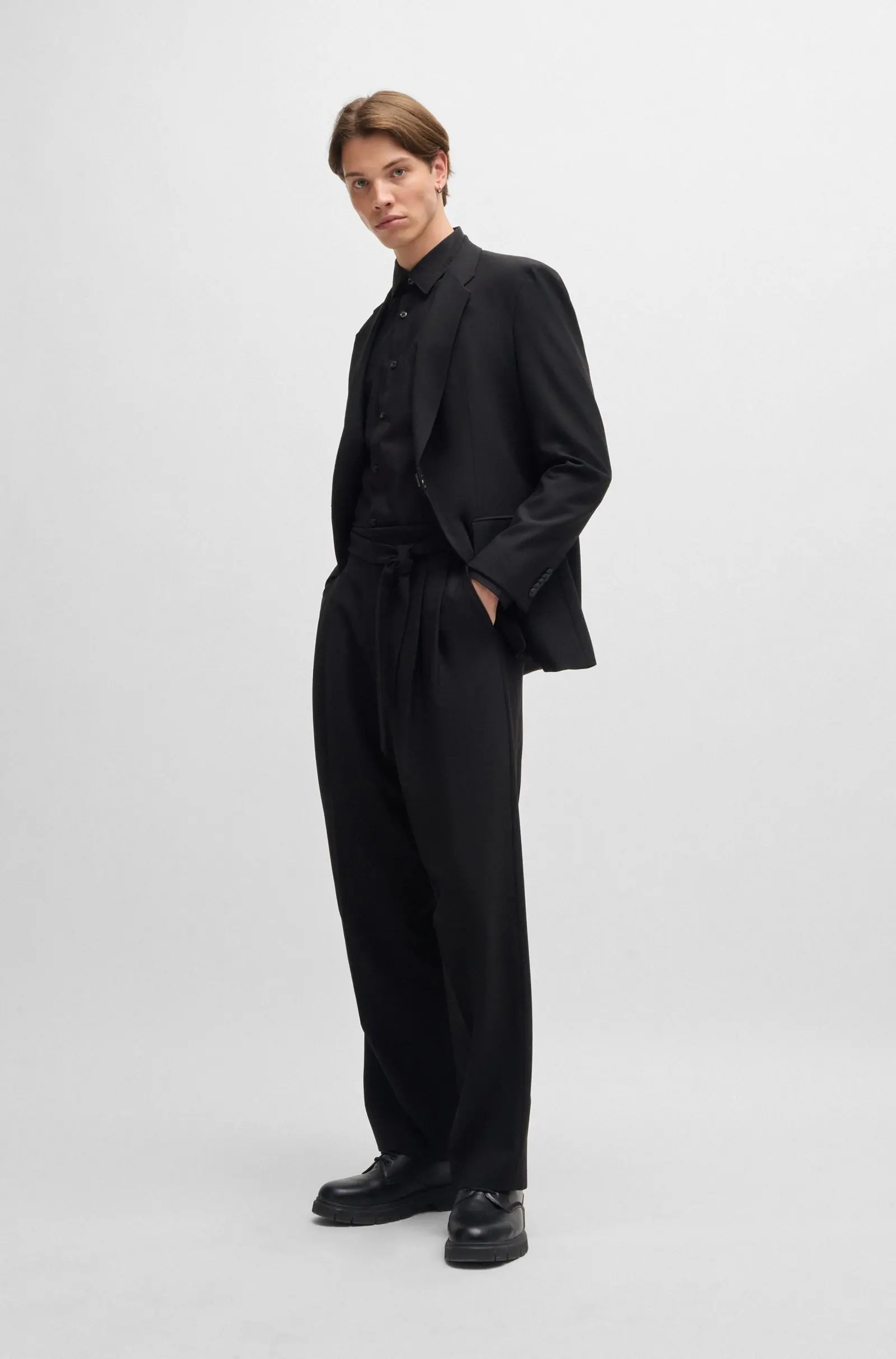 Сорочка повсякденна Slim Fit для чоловіків (477339), колір Чорний - №3