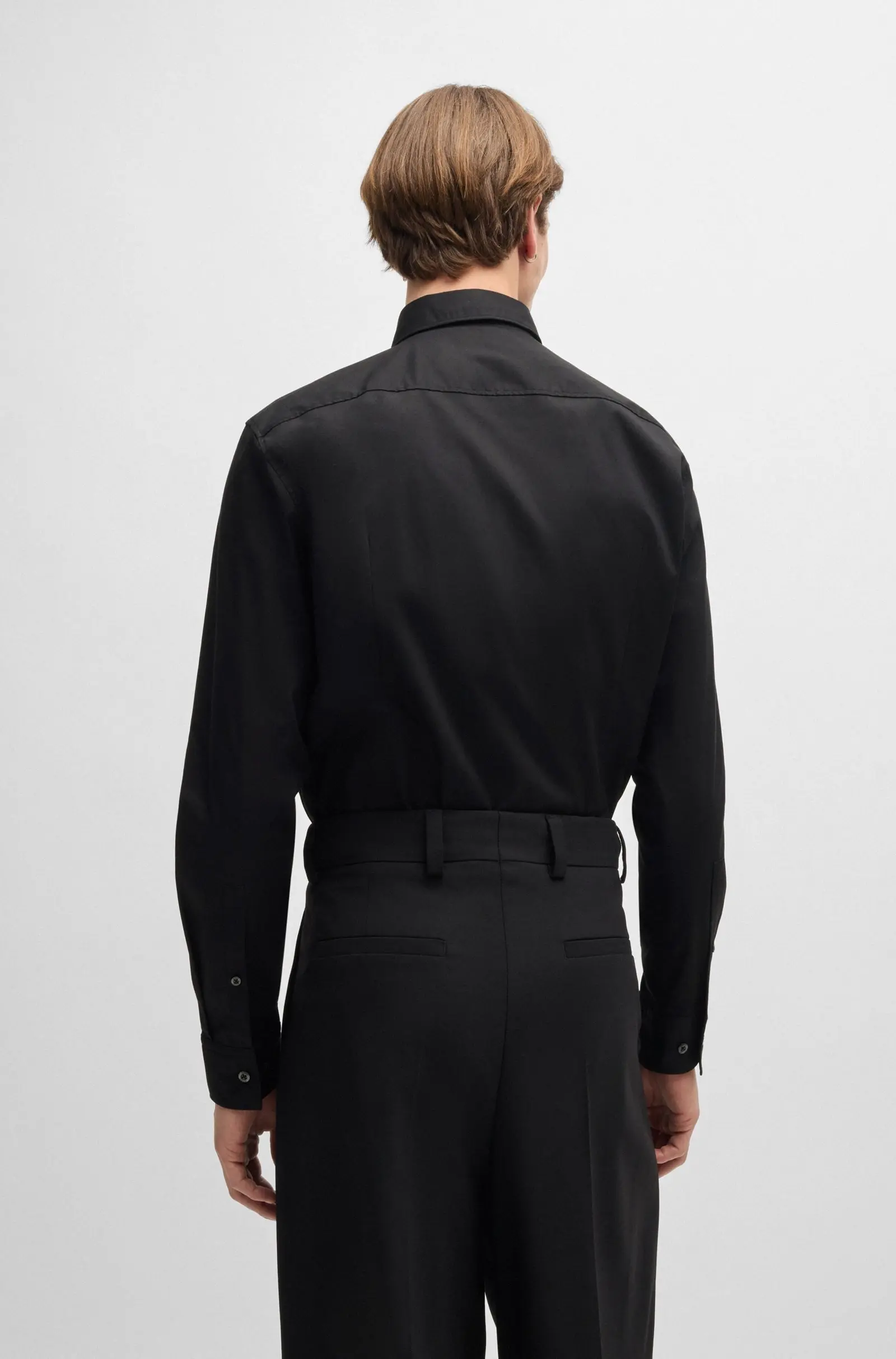 Сорочка повсякденна Slim Fit для чоловіків (477339), колір Чорний - №4