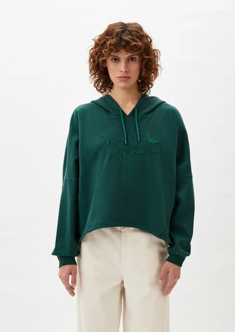 Худи Relaxed Fit для женщин (477679), цвет Зеленый - №2