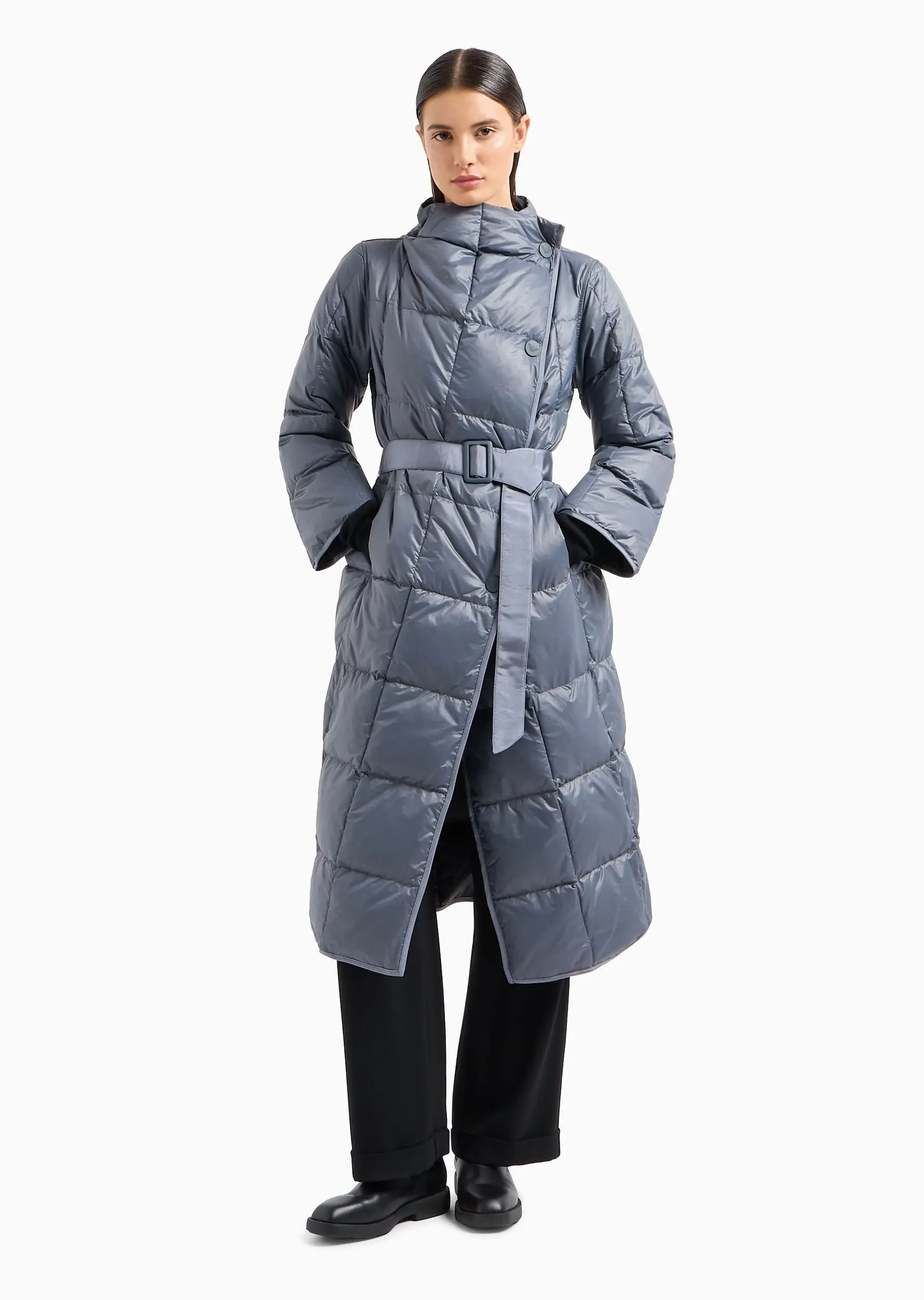 Пуховик Regular Fit для жінок (477686), колір Сірий - №2