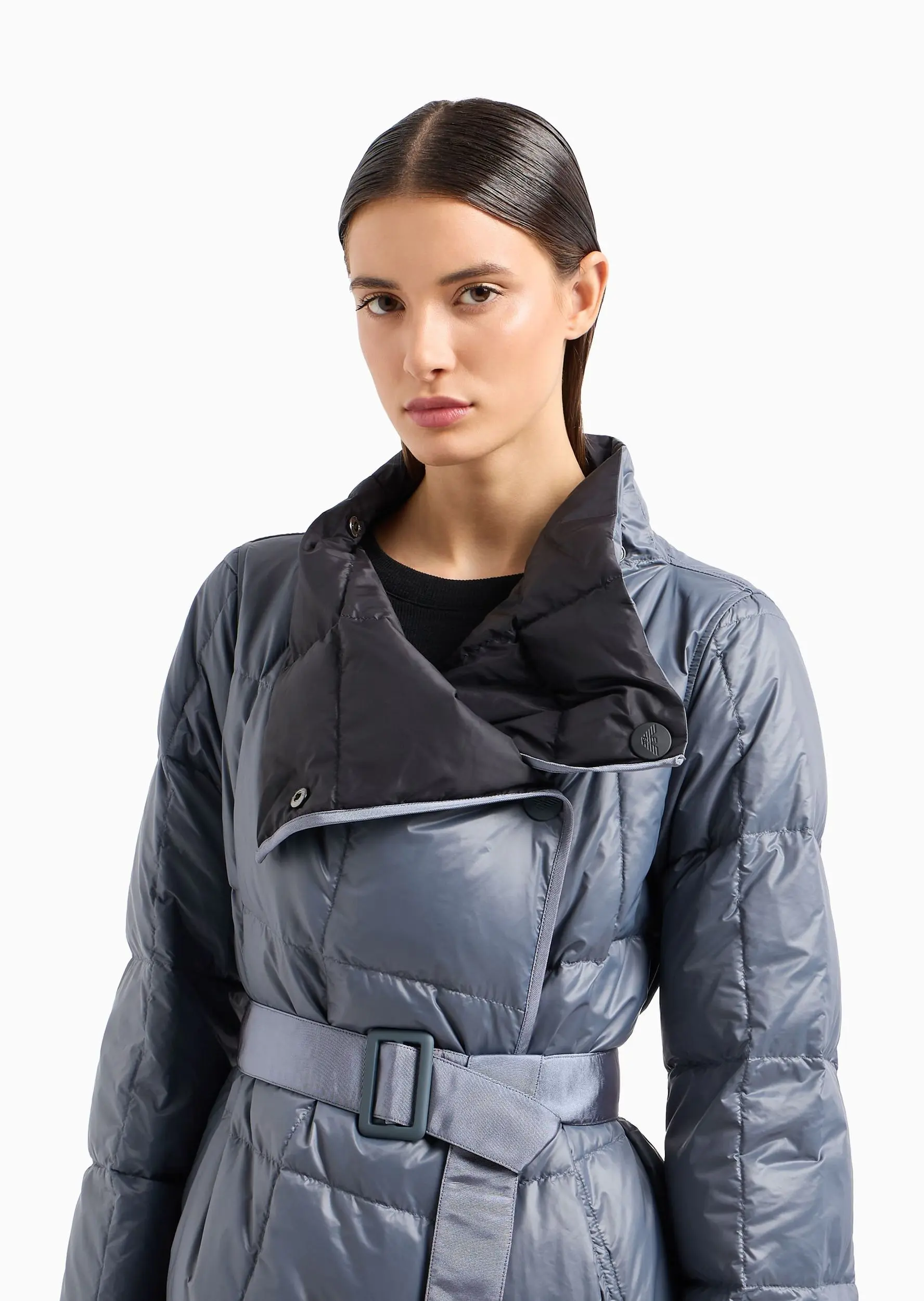 Пуховик Regular Fit для жінок (477686), колір Сірий - №7