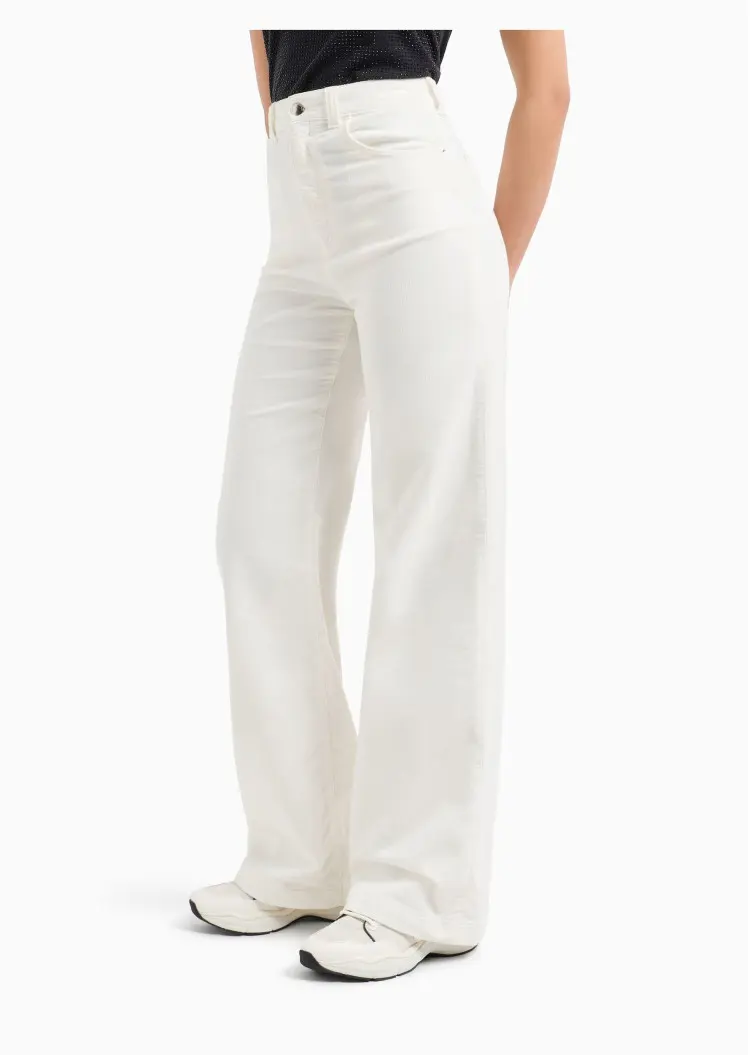 Брюки fashion Regular Fit Высокая для женщин (477705), цвет Белый - №2