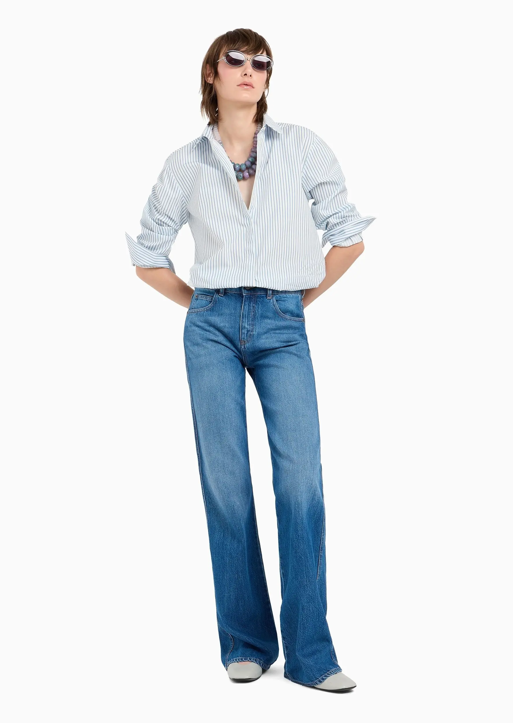 Джинсы Regular Regular Fit Средняя для женщин (477725), цвет Синий - №3