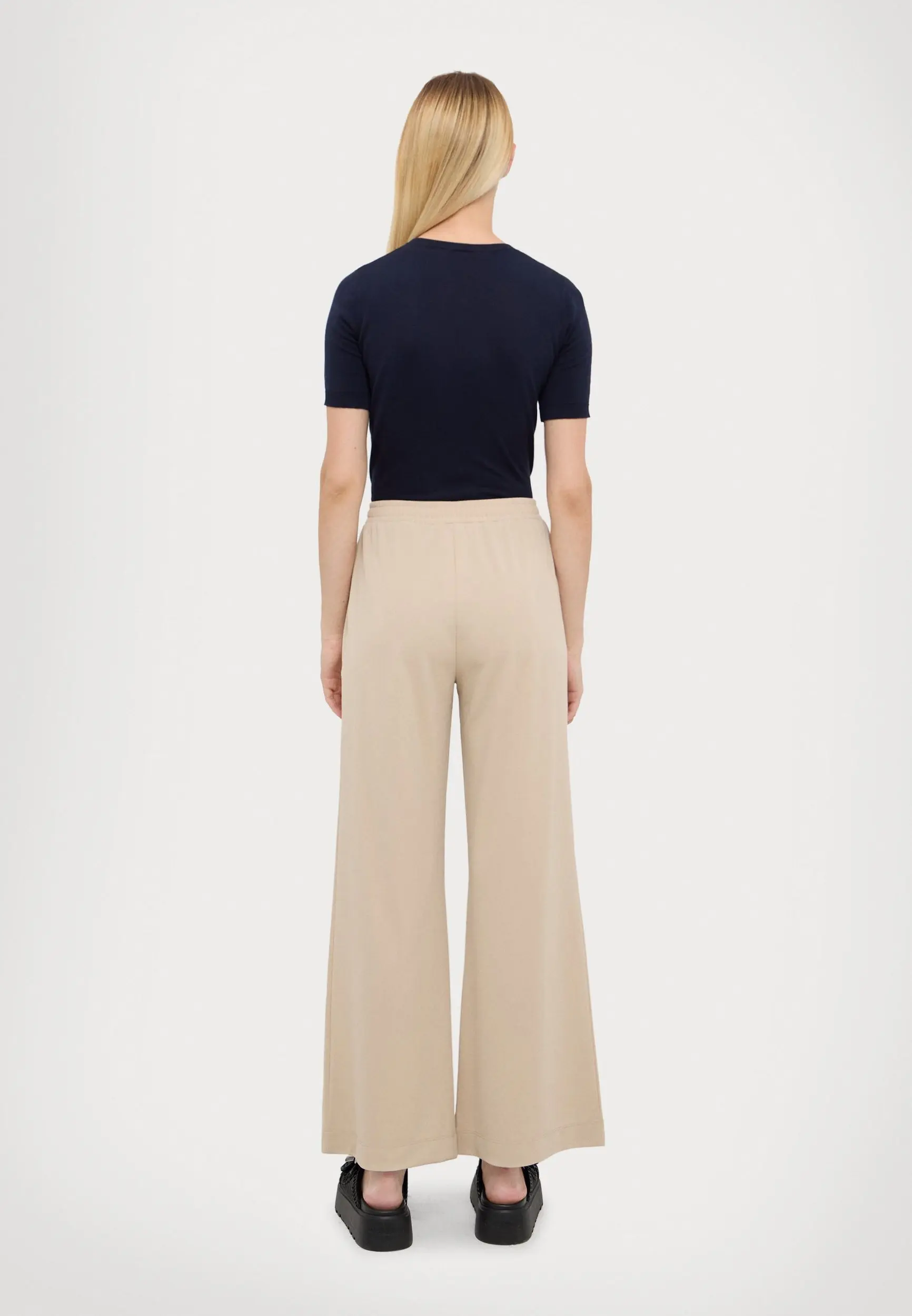 Брюки джерсі Relaxed Fit Висока для жінок (478436), колір Бежевий - №4