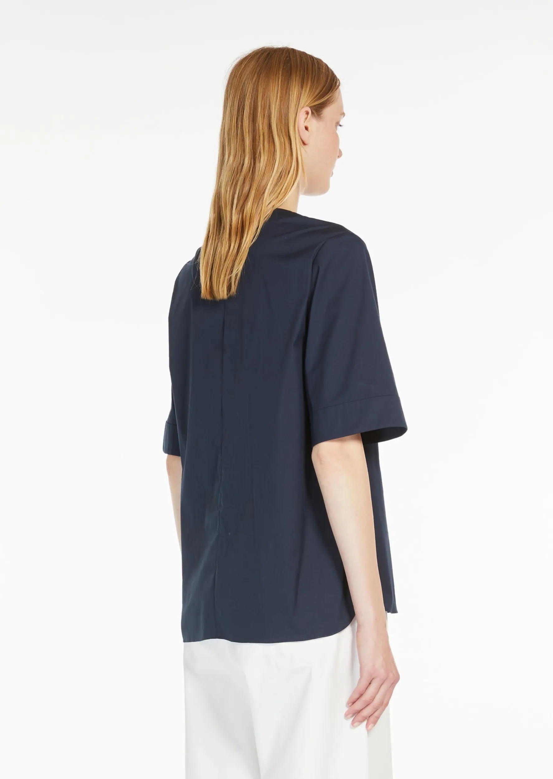 Блуза з коротким рукавом Regular Fit для жінок (478455), колір Синій - №3