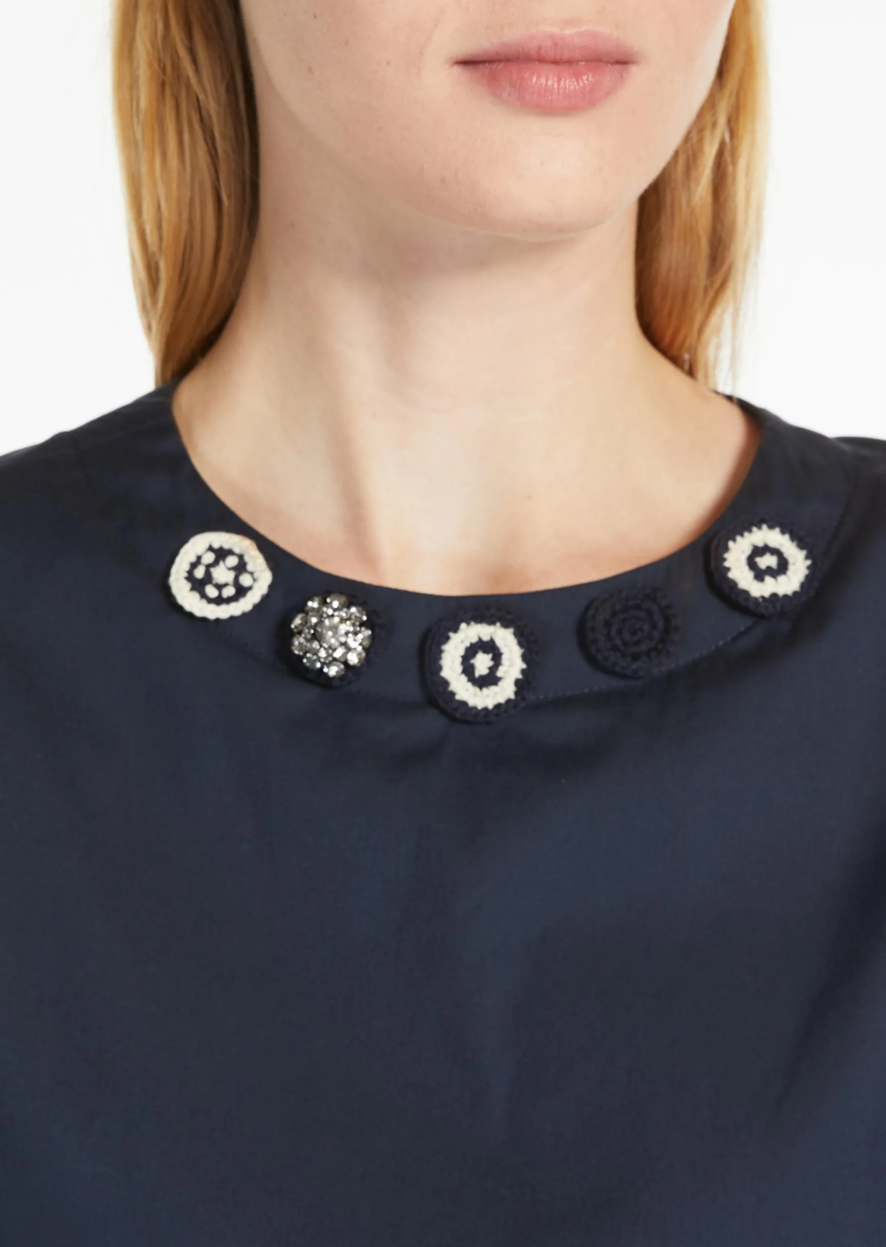 Блуза з коротким рукавом Regular Fit для жінок (478455), колір Синій - №4