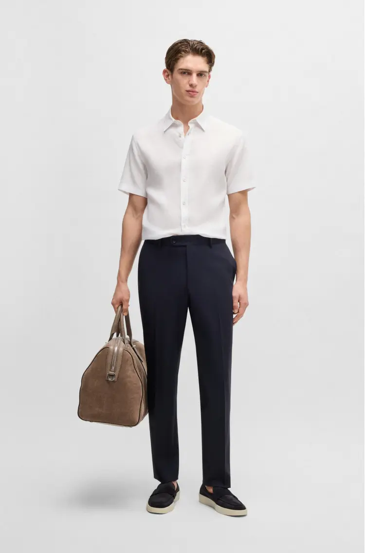 Сорочка повседневная с коротким рукавом Slim Fit — фото 3