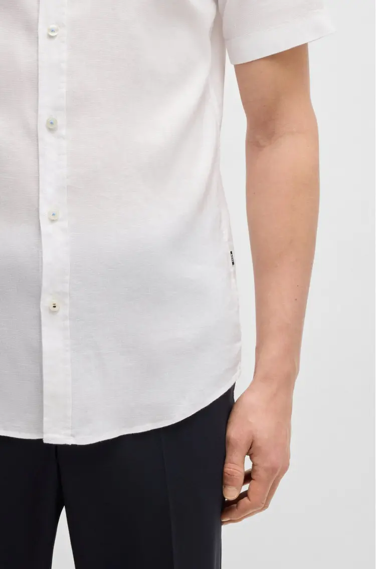 Сорочка повседневная с коротким рукавом Slim Fit — фото 5