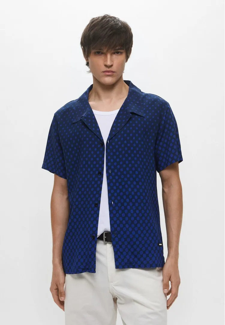 Сорочка пляжна Regular Fit для чоловіків (479447), колір Синій - №1