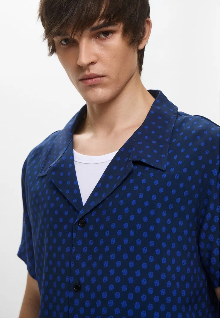 Сорочка пляжна Regular Fit для чоловіків (479447), колір Синій - №4