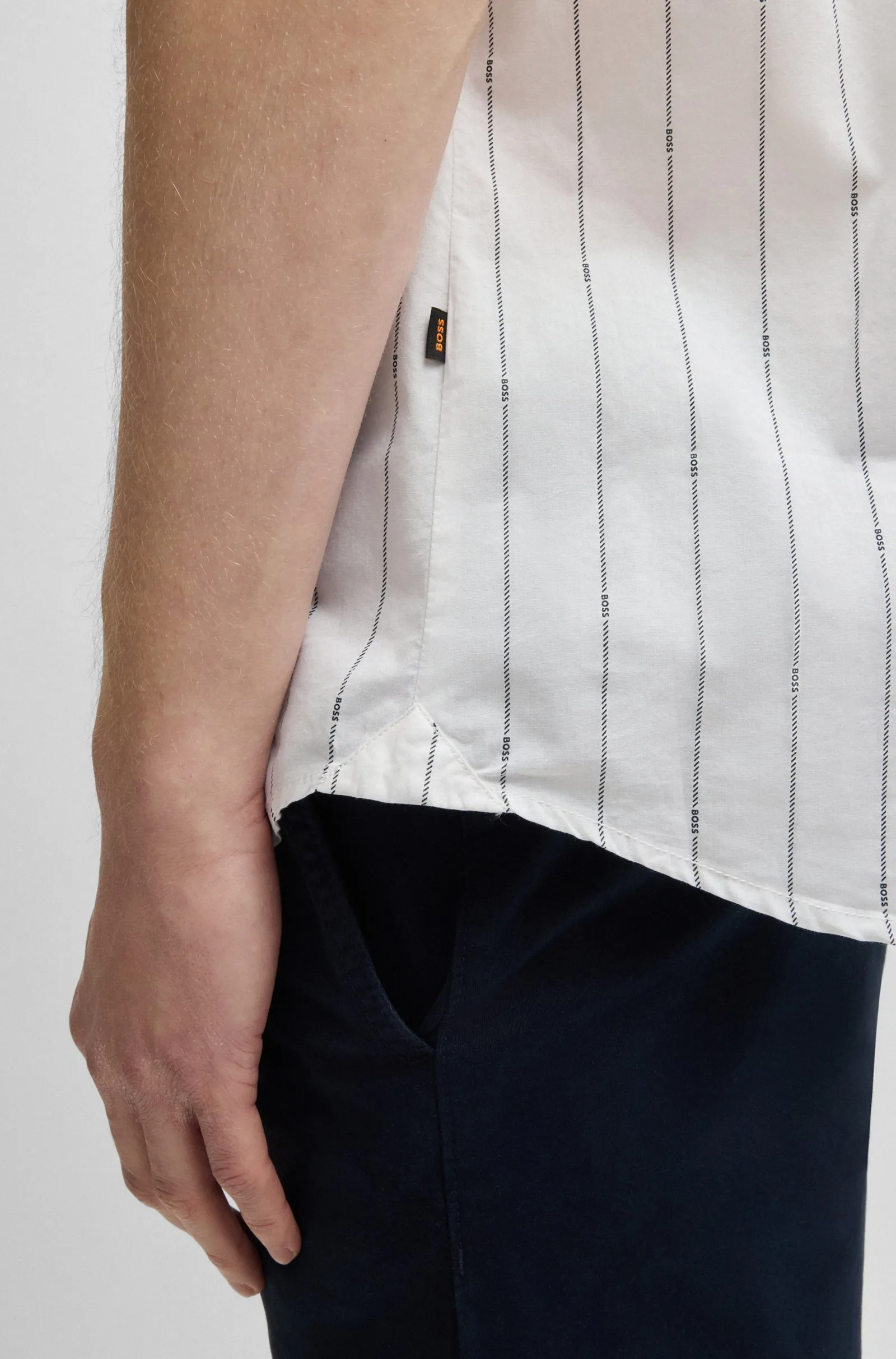 Сорочка повседневная с коротким рукавом Regular Fit для мужчин (479576), цвет Белый - №5