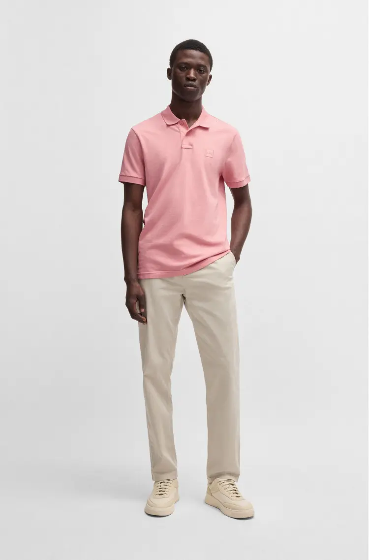 Поло Slim Fit для чоловіків (479602), колір Рожевий - №3