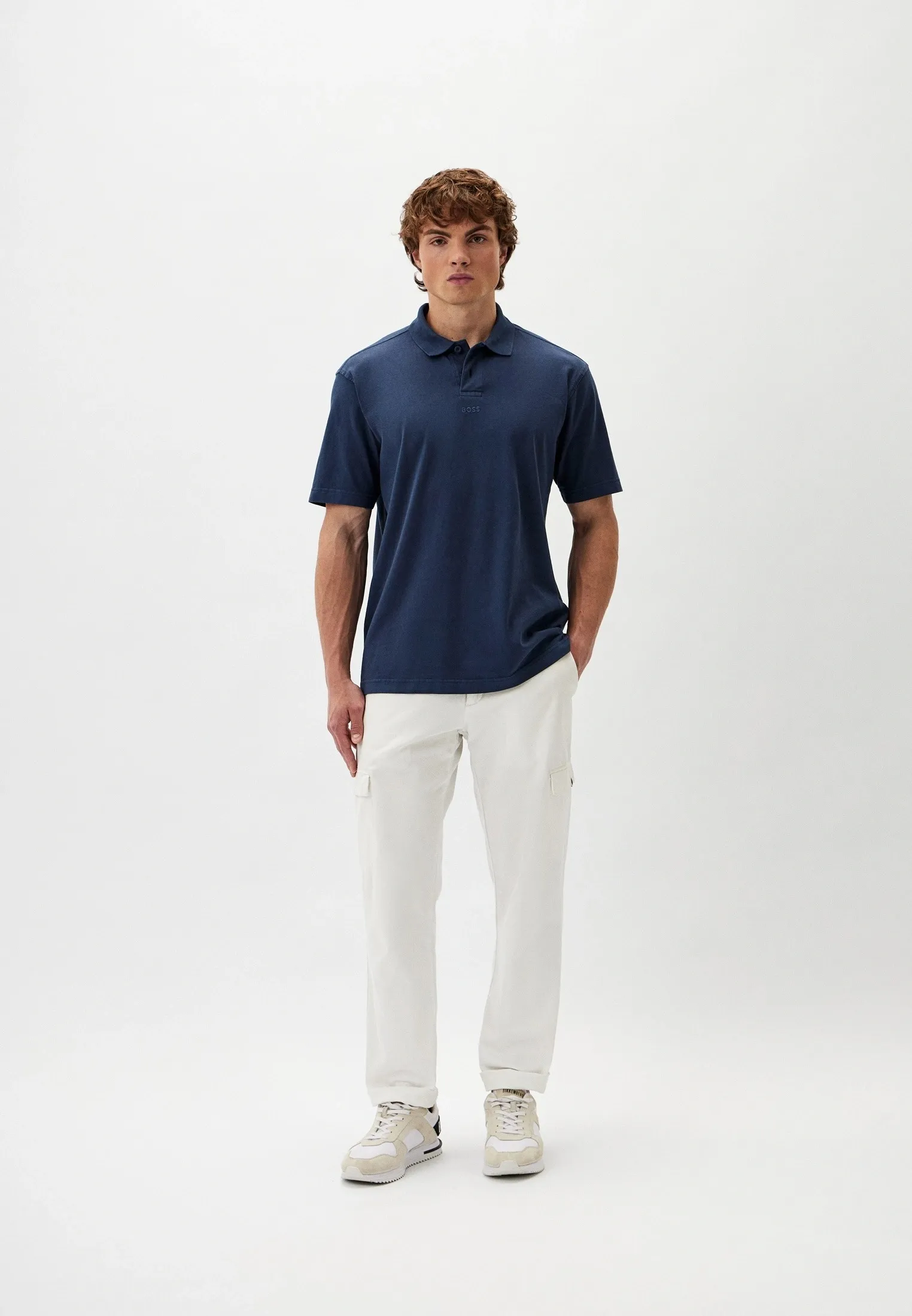 Поло Relaxed Fit для мужчин (479610), цвет Синий - №3