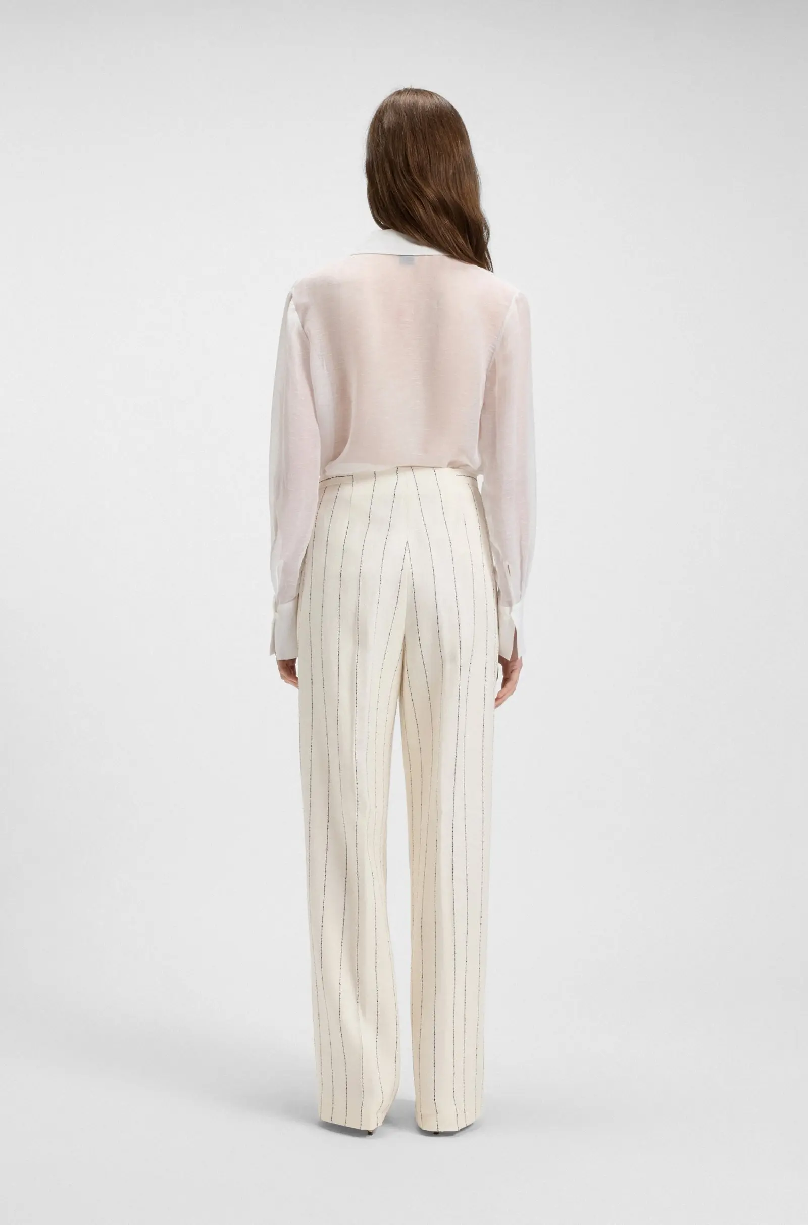 Брюки fashion Relaxed Fit для жінок (479659), колір Молочний - №4