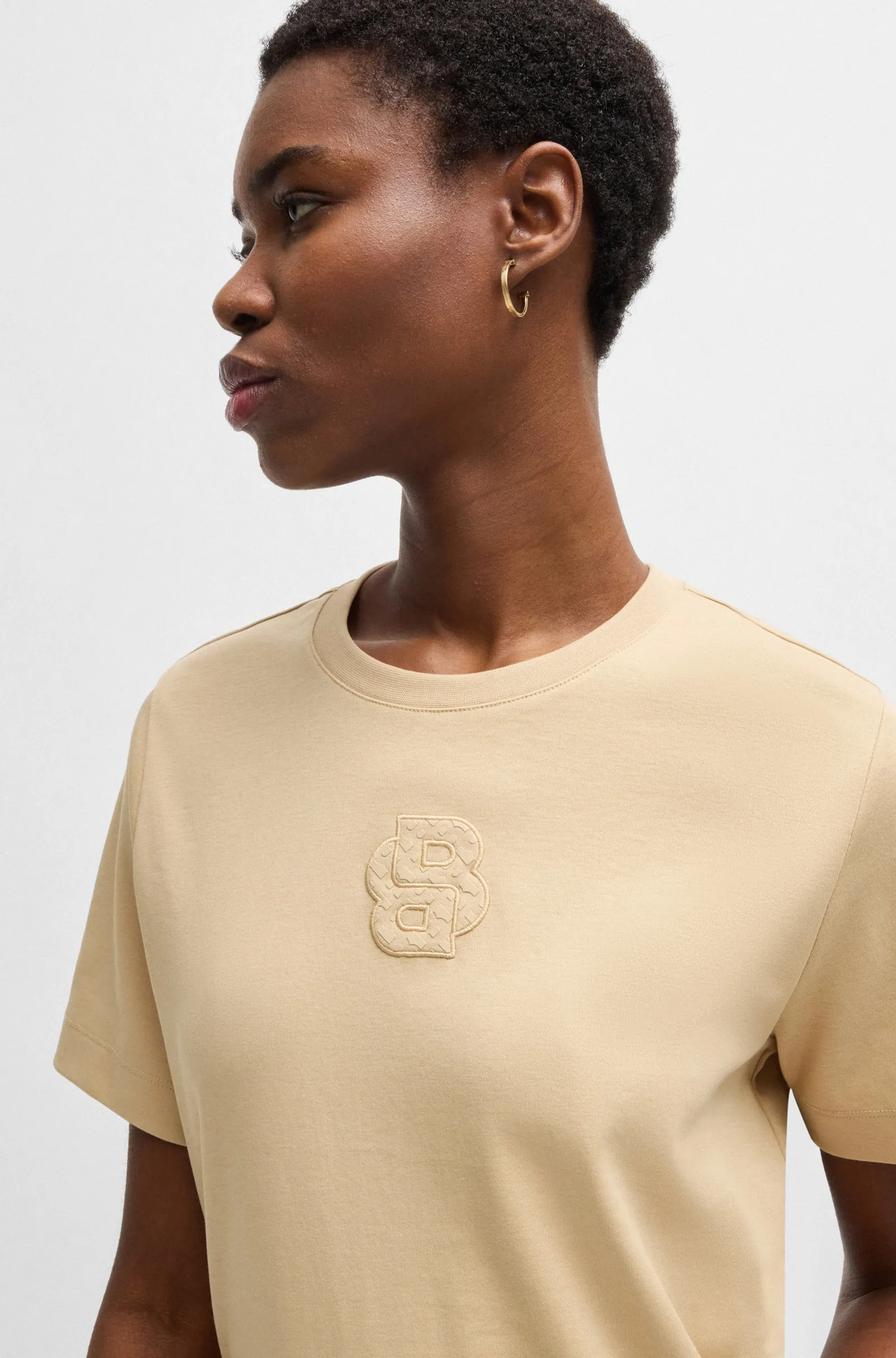 Футболка Regular Fit для женщин (479678), цвет Бежевый - №5