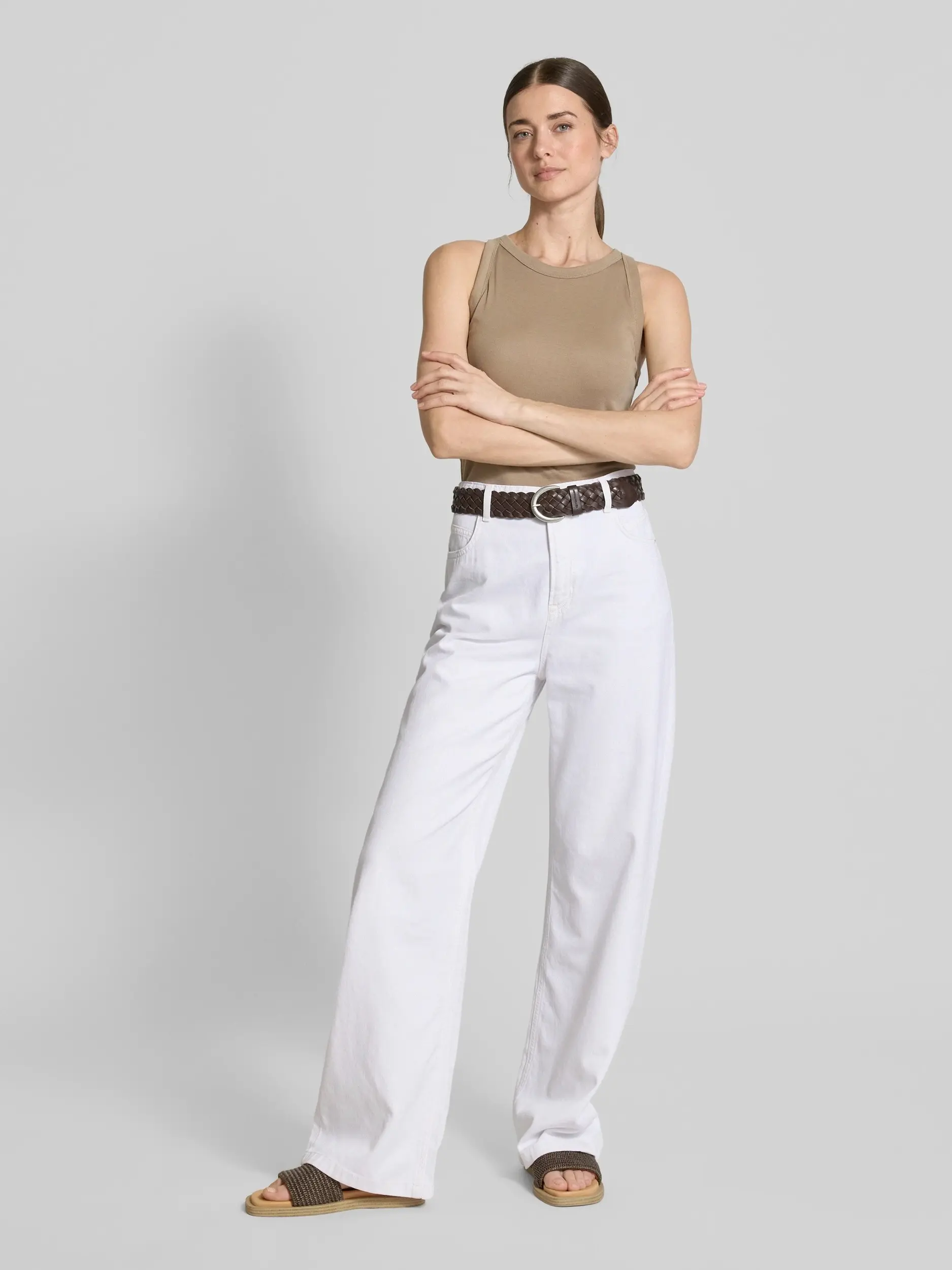 Джинсы Regular Regular Fit Высокая для женщин (479758), цвет Белый - №3