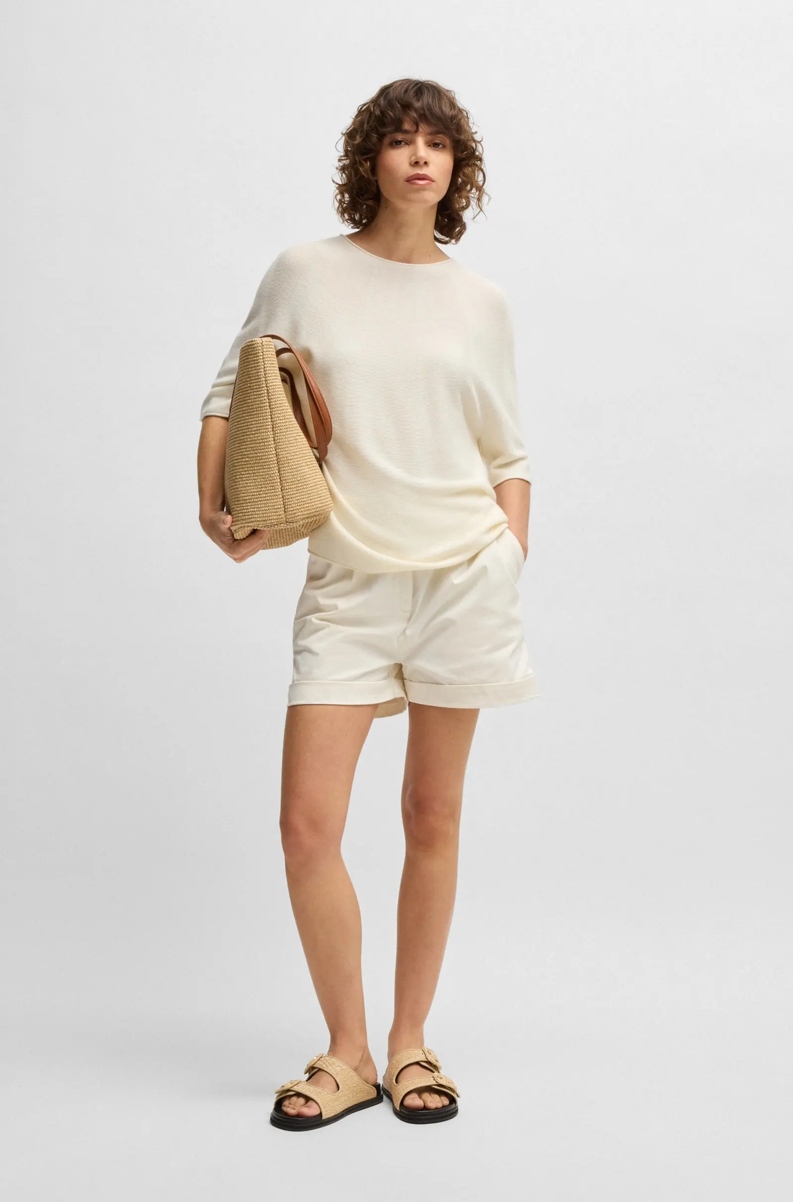 Шорти Regular Fit для жінок (479767), колір Молочний - №3