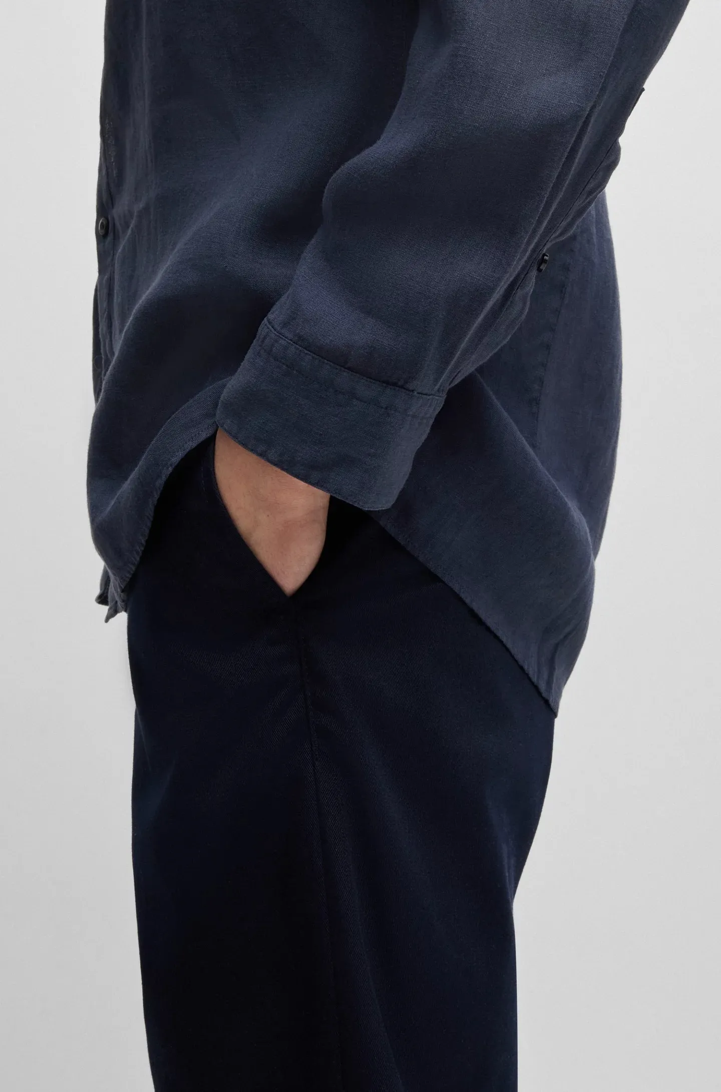 Сорочка повседневная Slim Fit для мужчин (479863), цвет Синий - №6