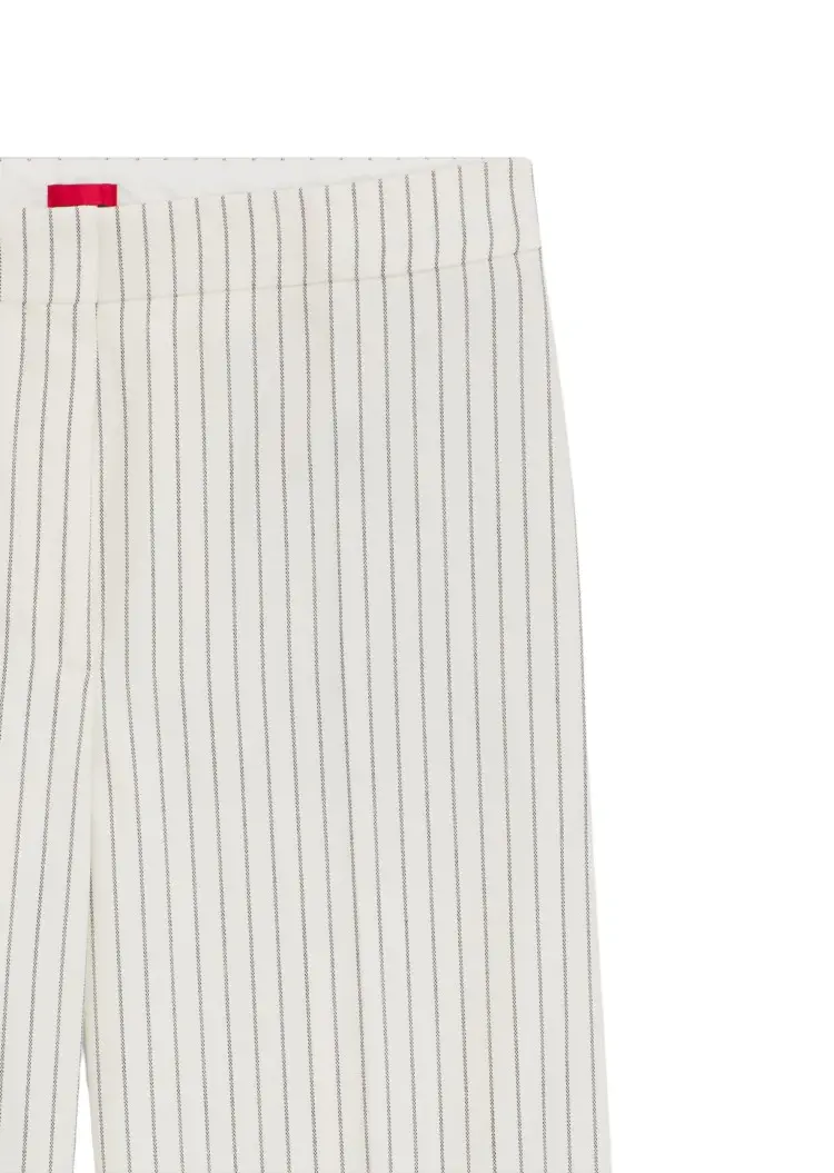 Брюки повседневные Slim Fit Высокая для женщин (479968), цвет Белый - №2