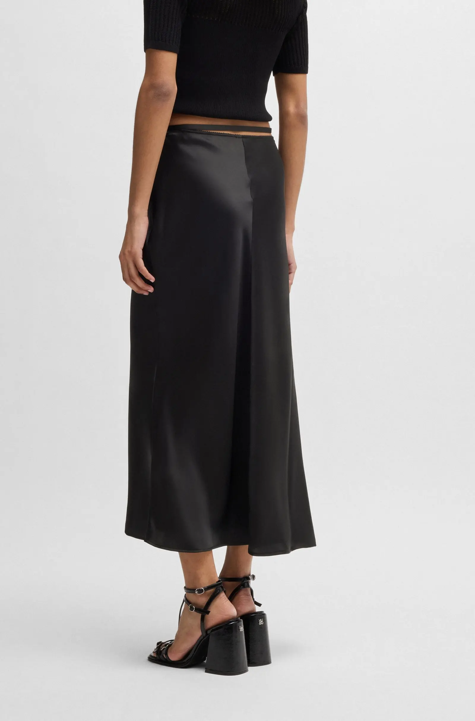 Спідниця міді Regular Fit для жінок (479980), колір Чорний - №4