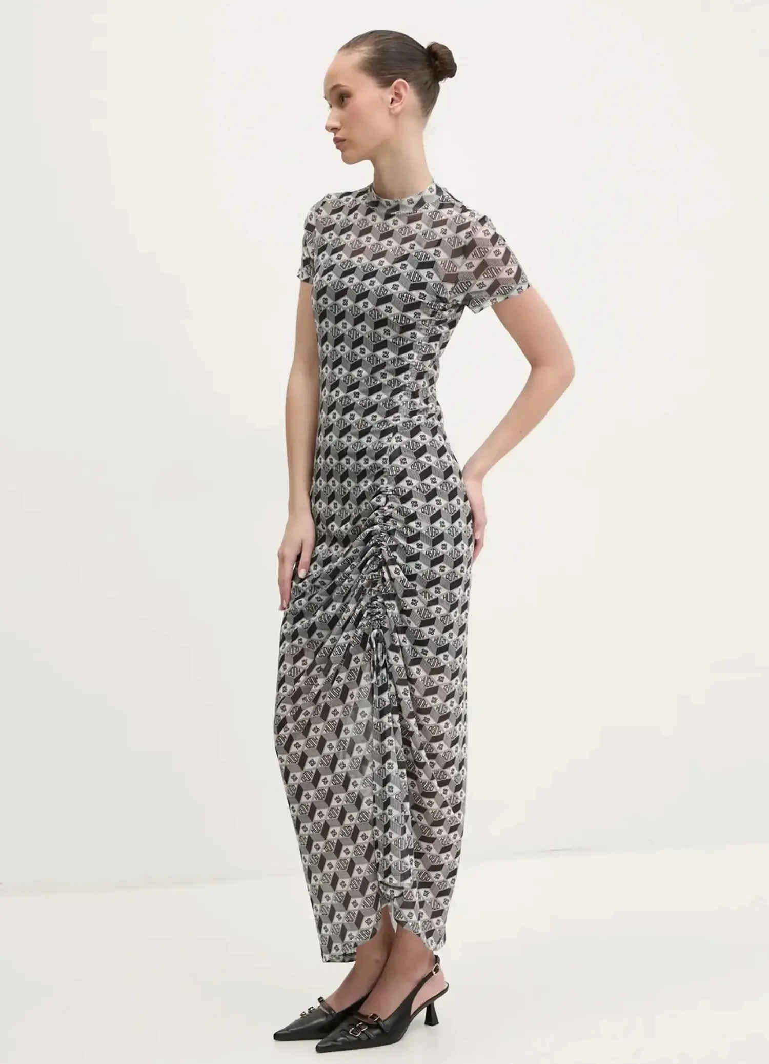 Сукні максі Slim Fit для жінок (480014), колір Сірий - №3