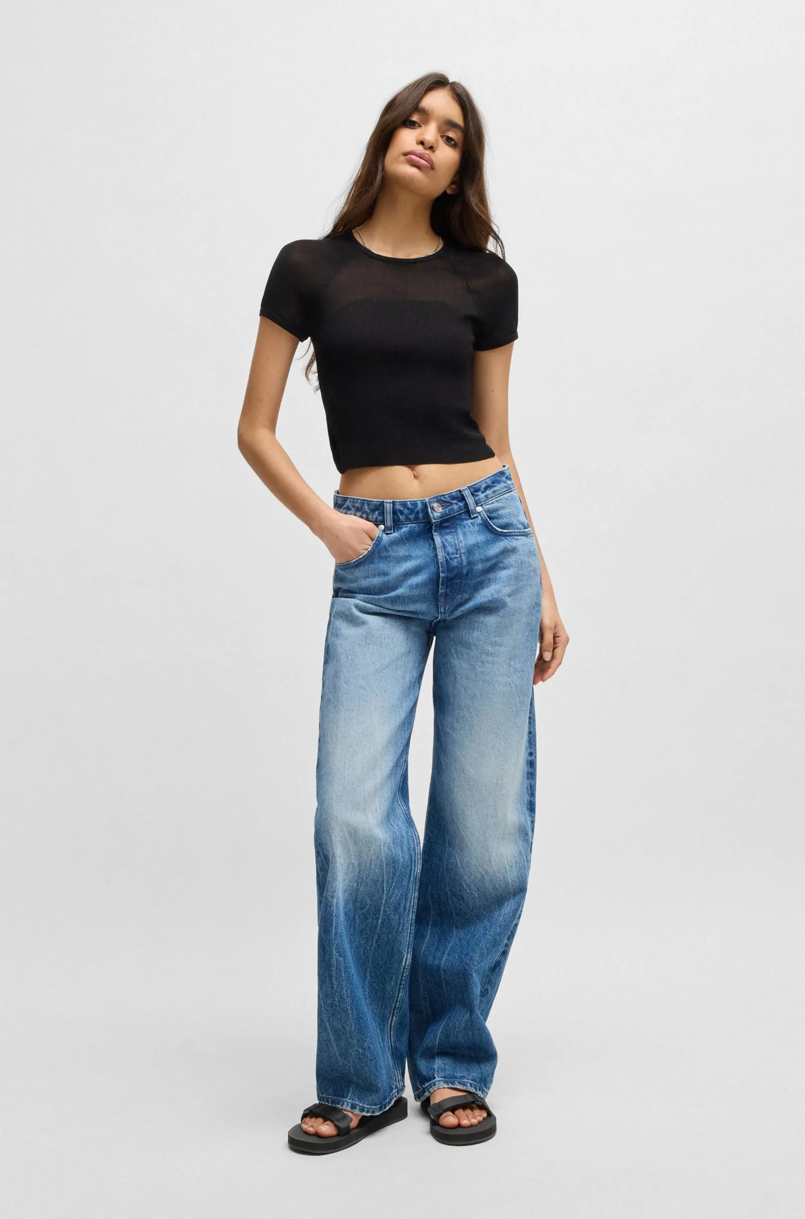 Шлепанцы для женщин (480052), цвет Черный - №5