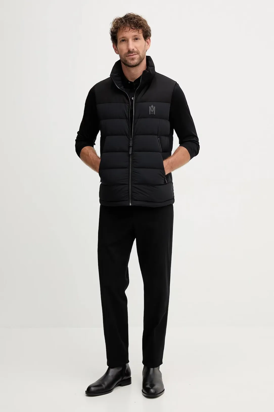 Поло з длинним рукавом Regular Fit для чоловіків (480808), колір Чорний - №3