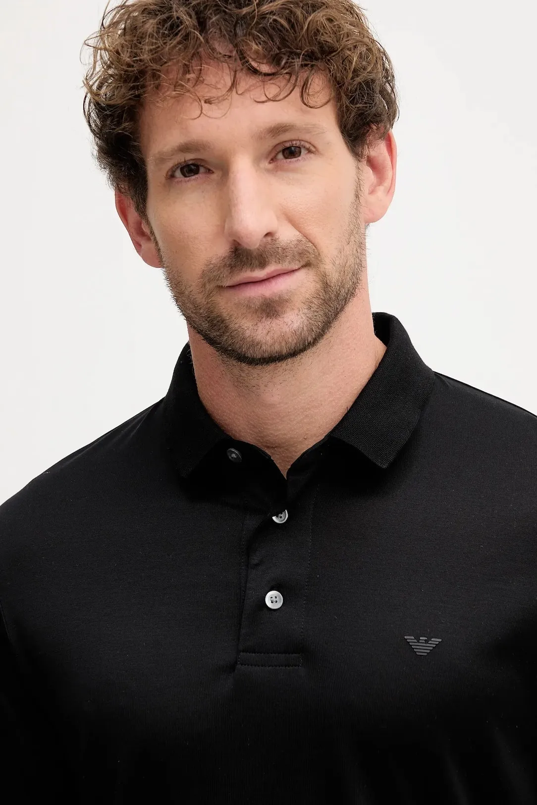 Поло з длинним рукавом Regular Fit для чоловіків (480808), колір Чорний - №5