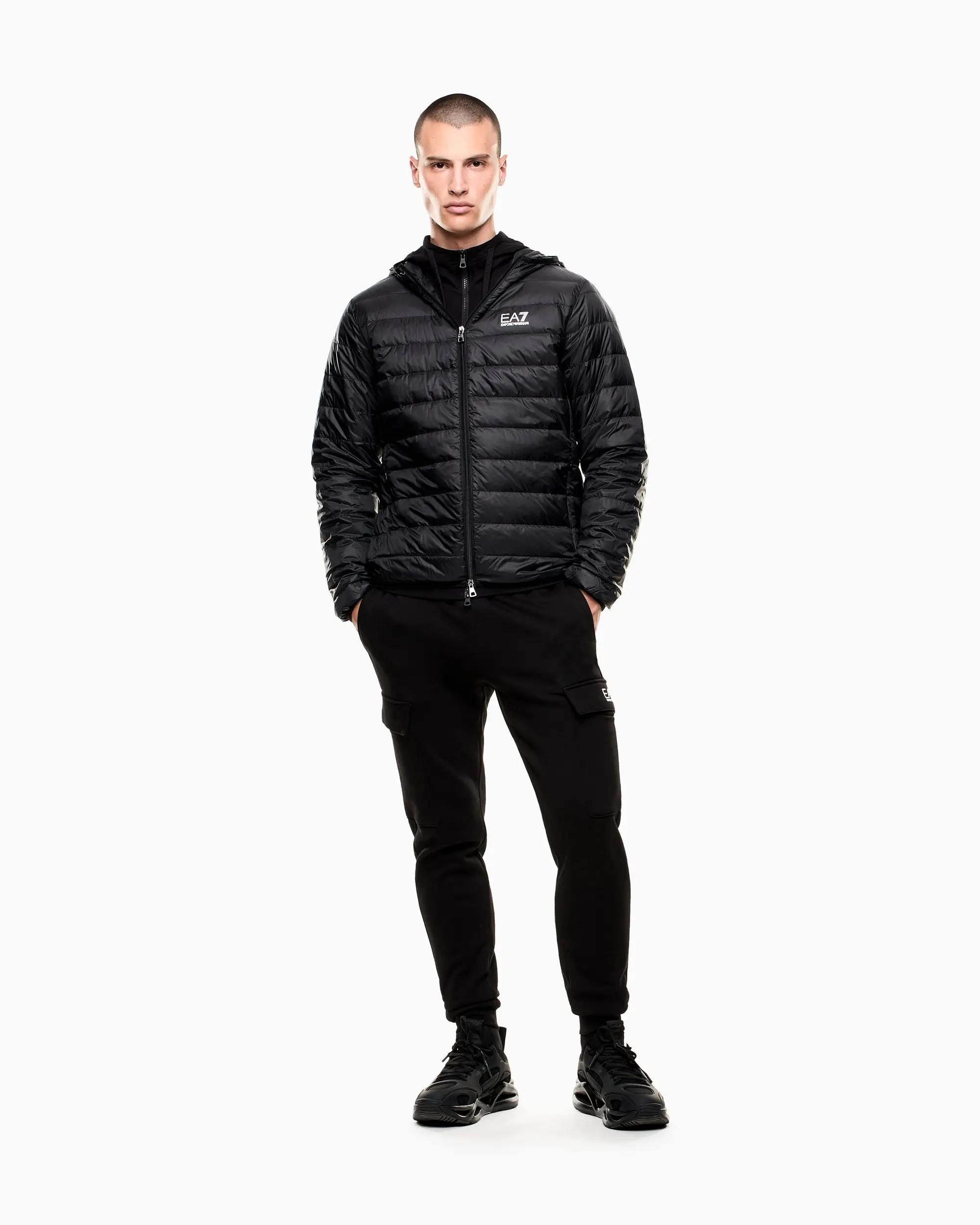 Пуховик тонкий Regular Fit для мужчин (481190), цвет Черный - №3