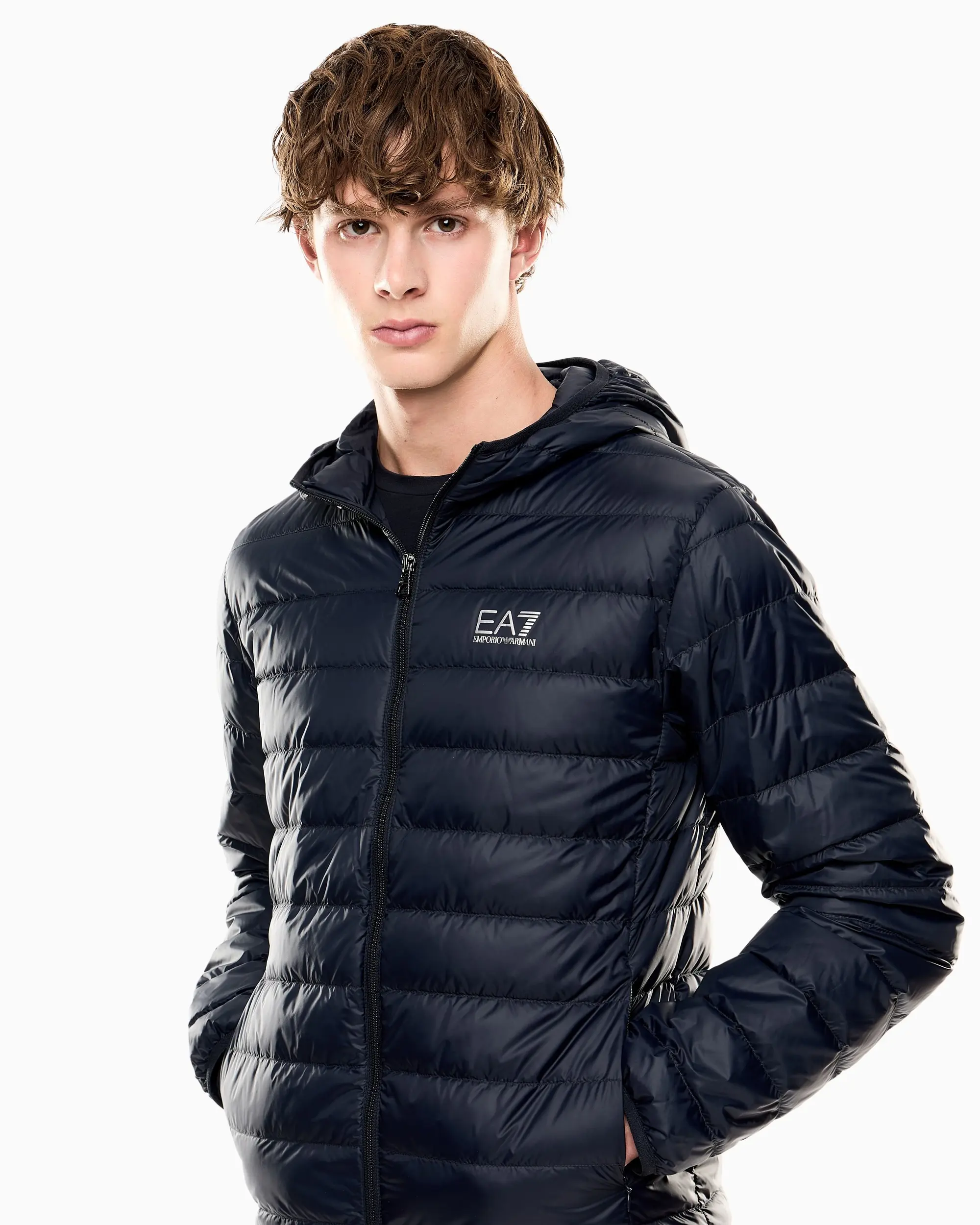 Пуховик тонкий Regular Fit для мужчин (481191), цвет Синий - №5