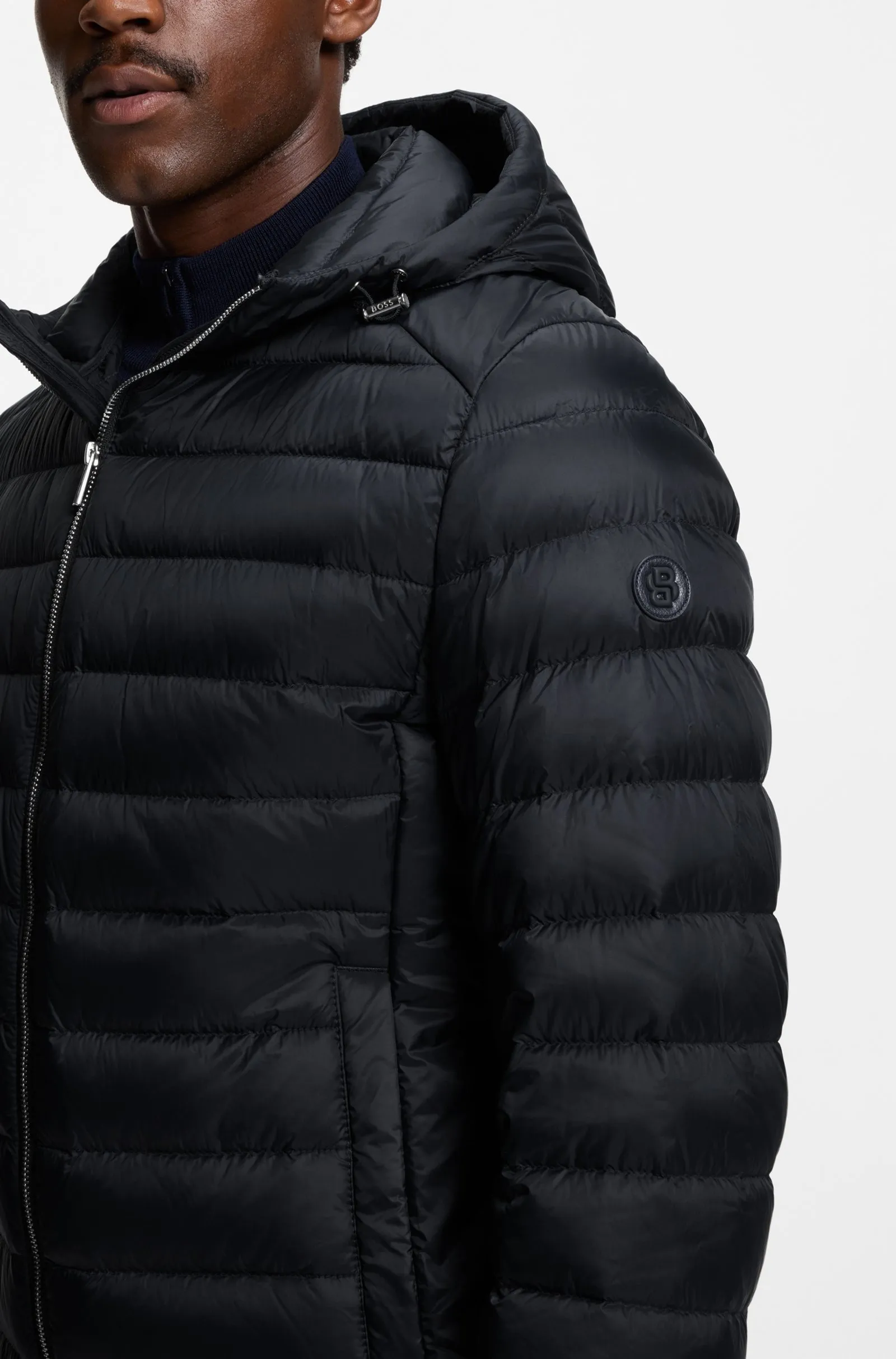 Пуховик тонкий Slim Fit для чоловіків (481525), колір Синій - №5