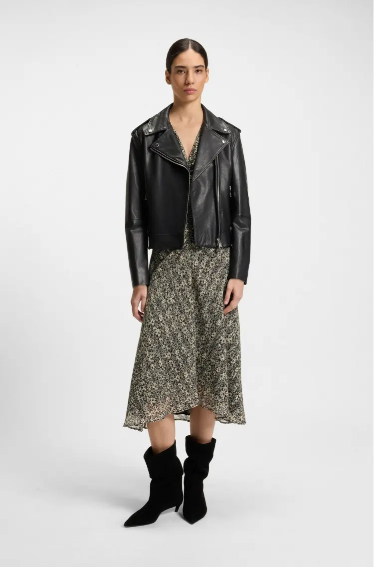 Куртка кожанная Regular Fit для женщин (481775), цвет Черный - №3