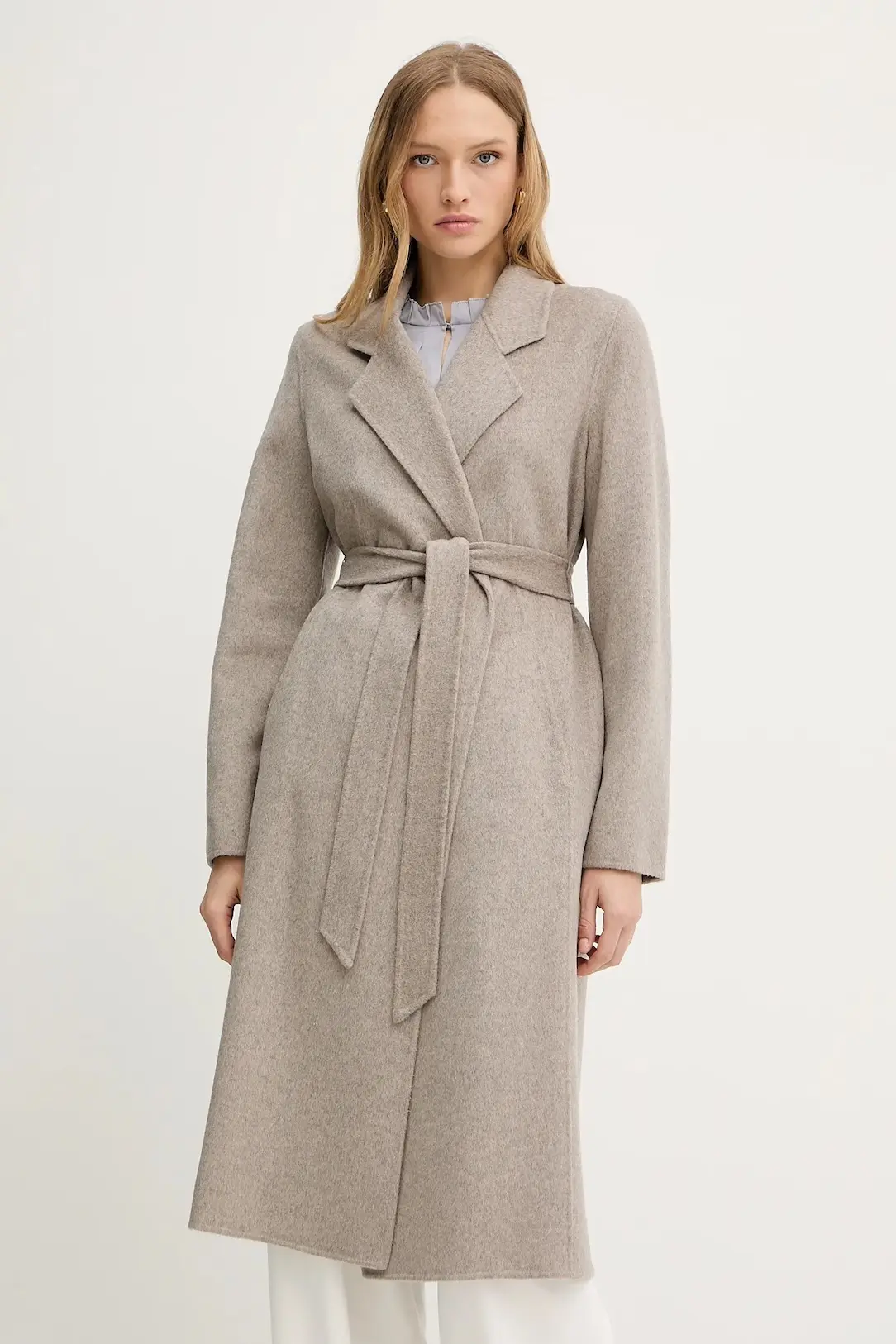 Пальто Slim Fit для жінок (481838), колір Бежевий - №3