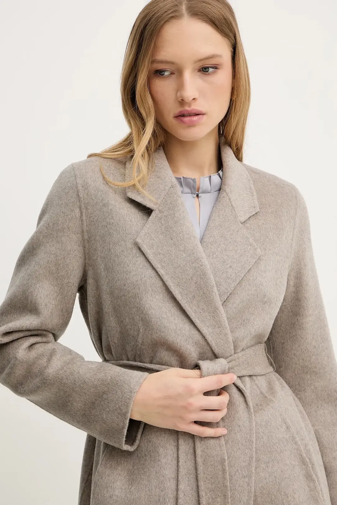 Пальто Slim Fit для жінок (481838), колір Бежевий - №6