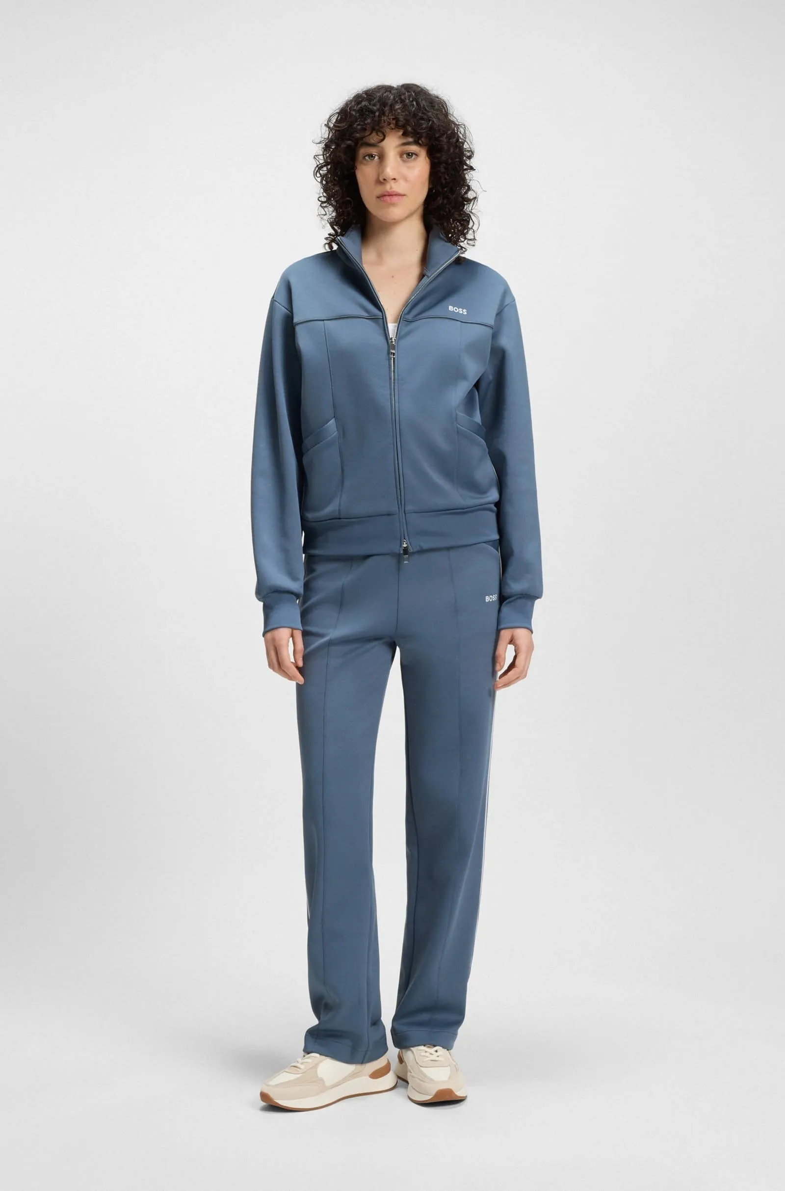 Брюки джерсі Regular Fit Висока для жінок (481854), колір Синій - №3