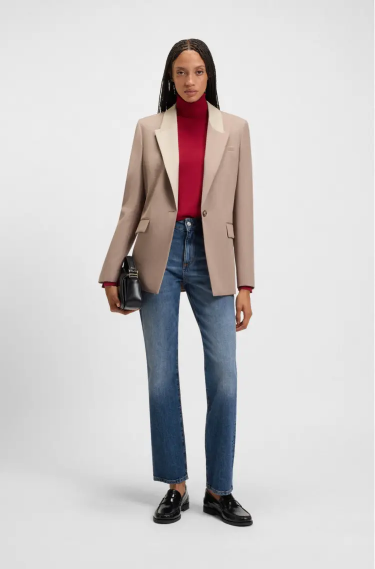 Джинси Regular Slim Fit Середня для жінок (481857), колір Синій - №3