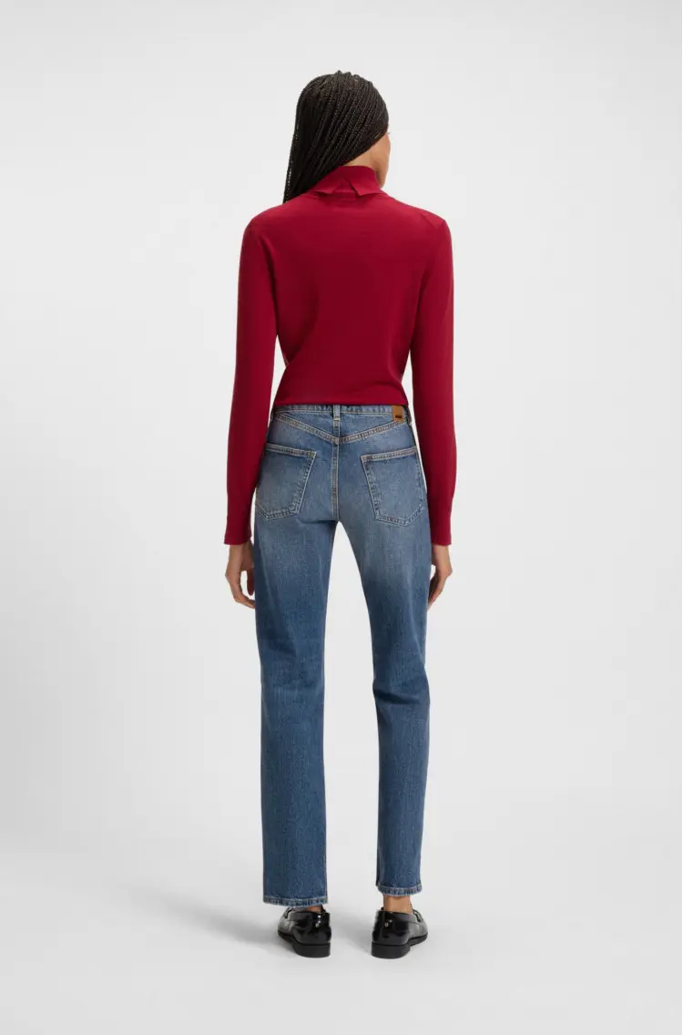 Джинси Regular Slim Fit Середня для жінок (481857), колір Синій - №4