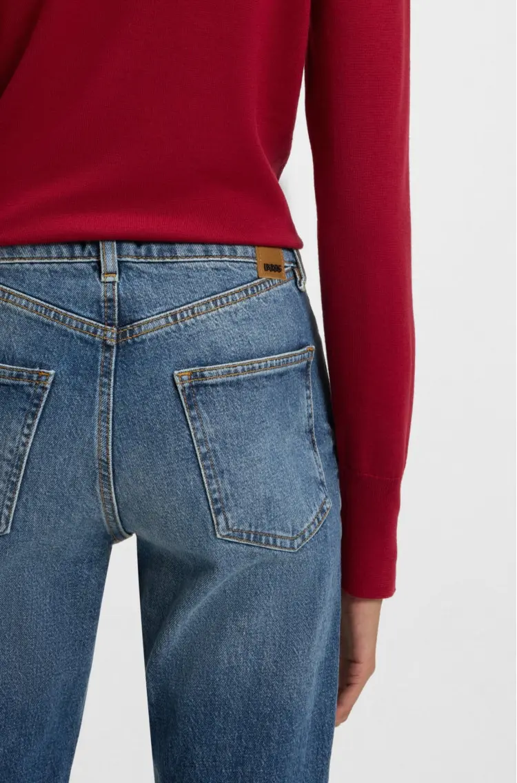 Джинси Regular Slim Fit Середня для жінок (481857), колір Синій - №5