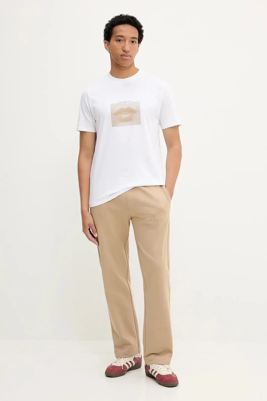 Брюки джерсі Relaxed Fit Висока для чоловіків (481939), колір Бежевий - №3