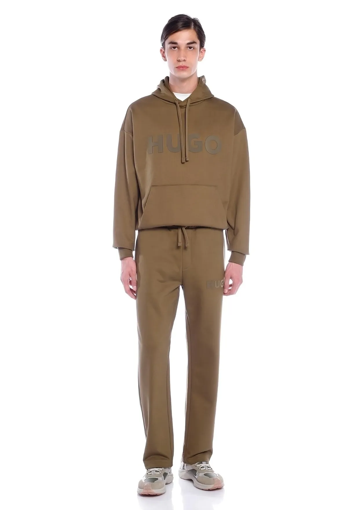 Брюки джерсі Relaxed Fit Висока для чоловіків (481940), колір Оливковий - №3