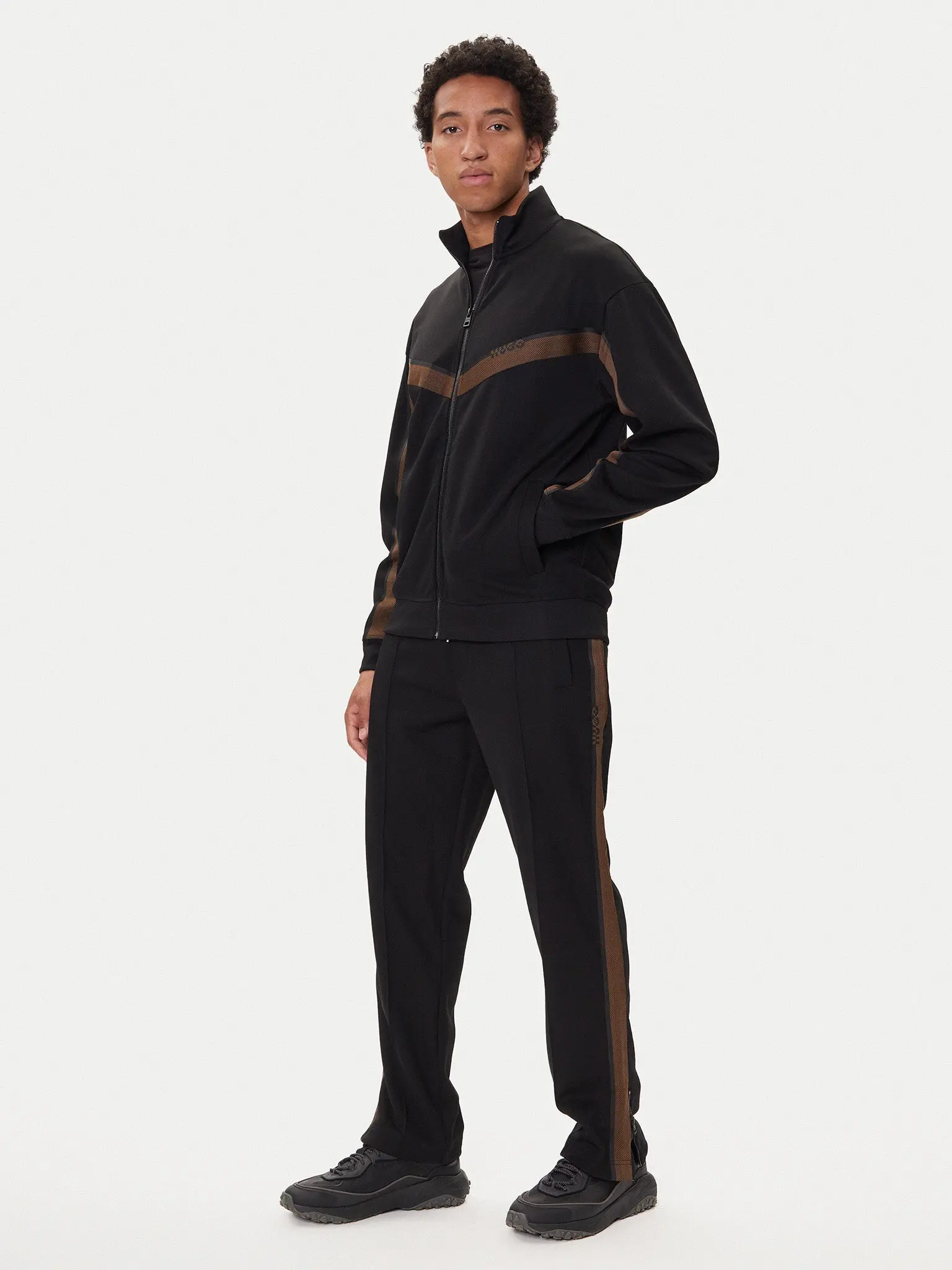 Брюки джерси Relaxed Fit Высокая для мужчин (481961), цвет Черный - №2