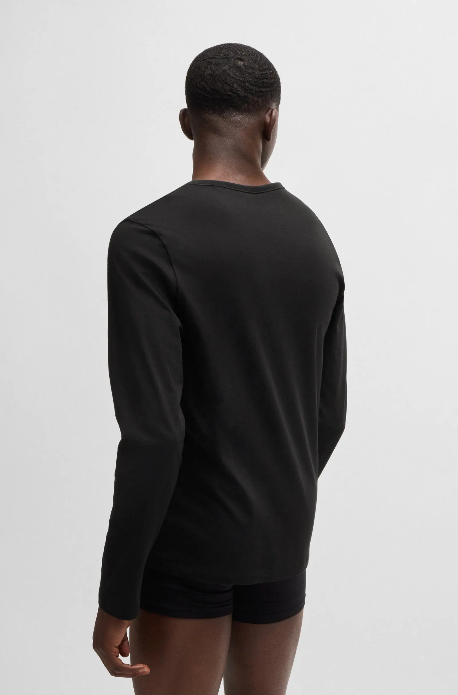 Футболка набір 3 штуки Slim Fit для чоловіків (481979), колір Чорний - №4