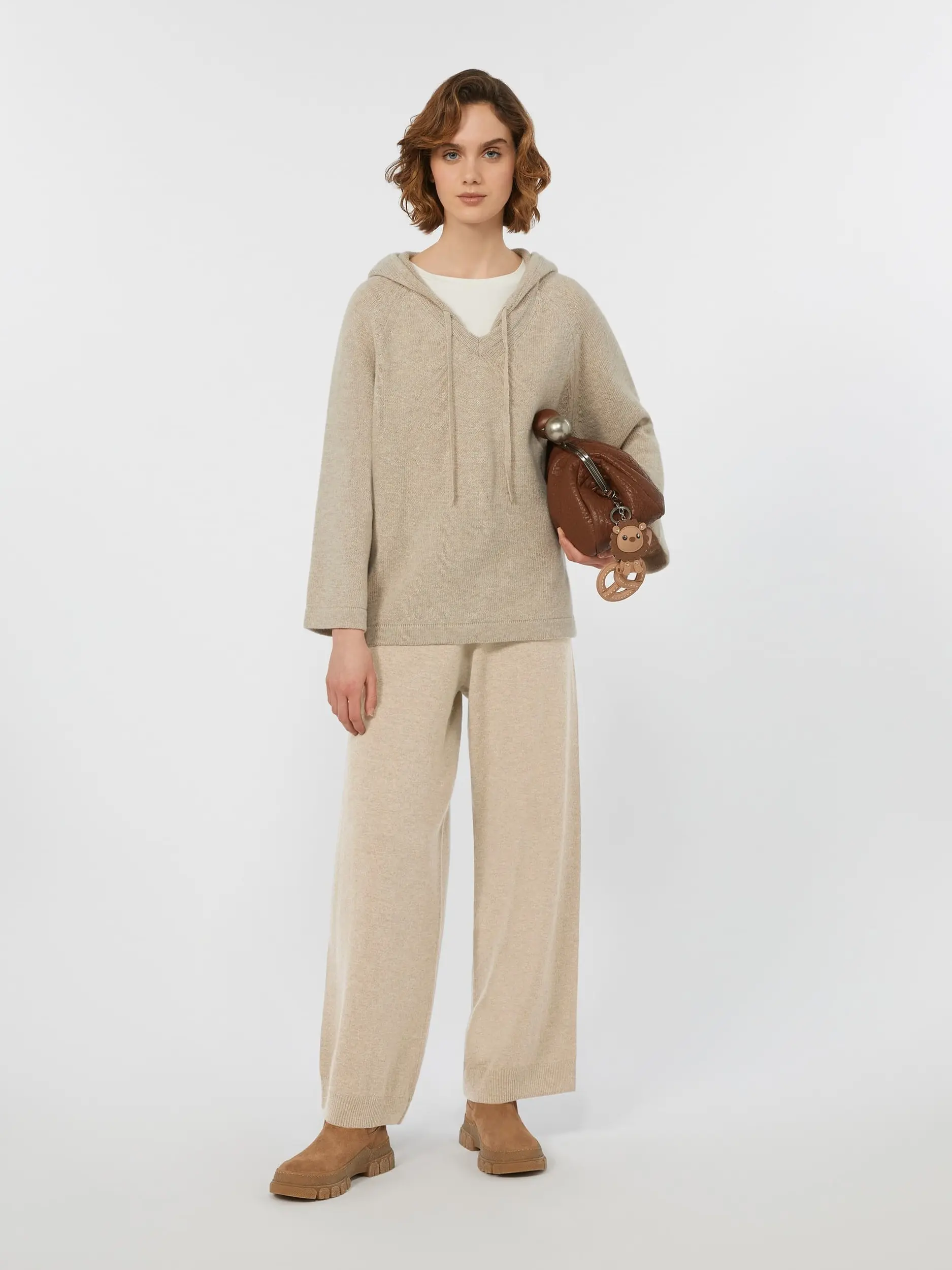 Брюки джерсі Regular Fit Висока для жінок (482504), колір Коричневий - №3