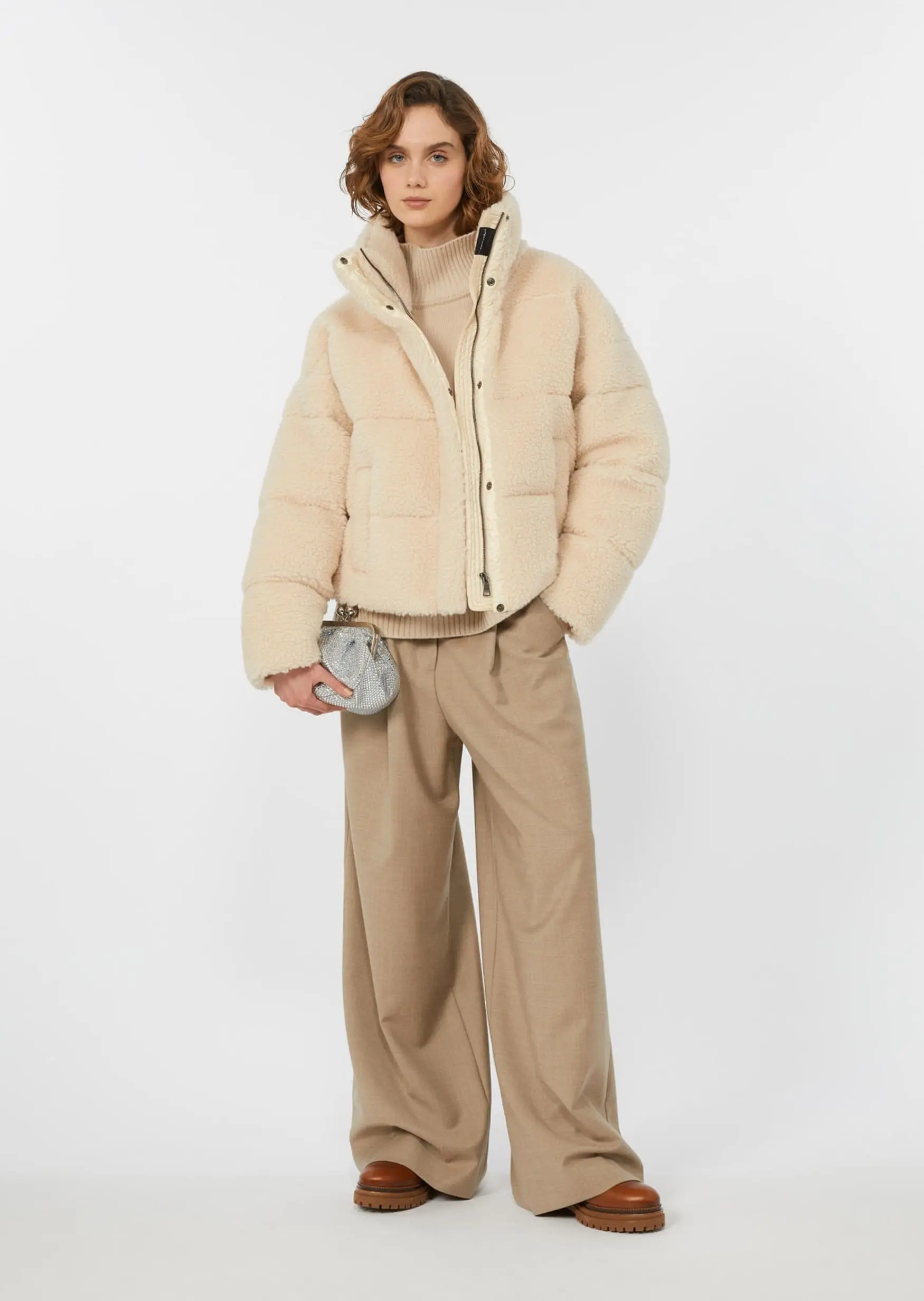 Куртка меховая Regular Fit для женщин (482506), цвет Бежевый - №3