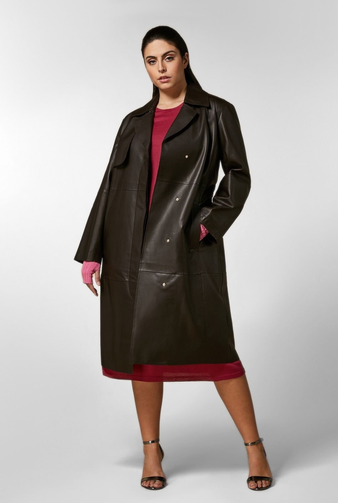 Сукні міді Slim Fit для жінок (474884), колір Бордовий - №3